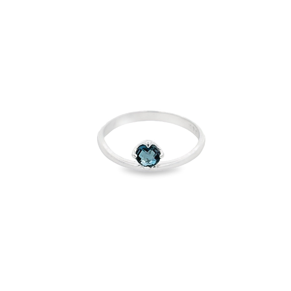 925 SILVER RING WITH LONDON BLUE TOPAZ