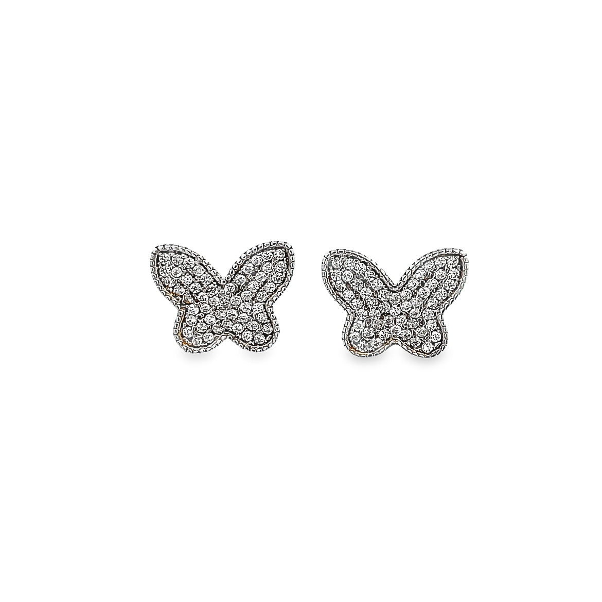 BUTTERFLY STUD EARRINGS IN 925 SILVER