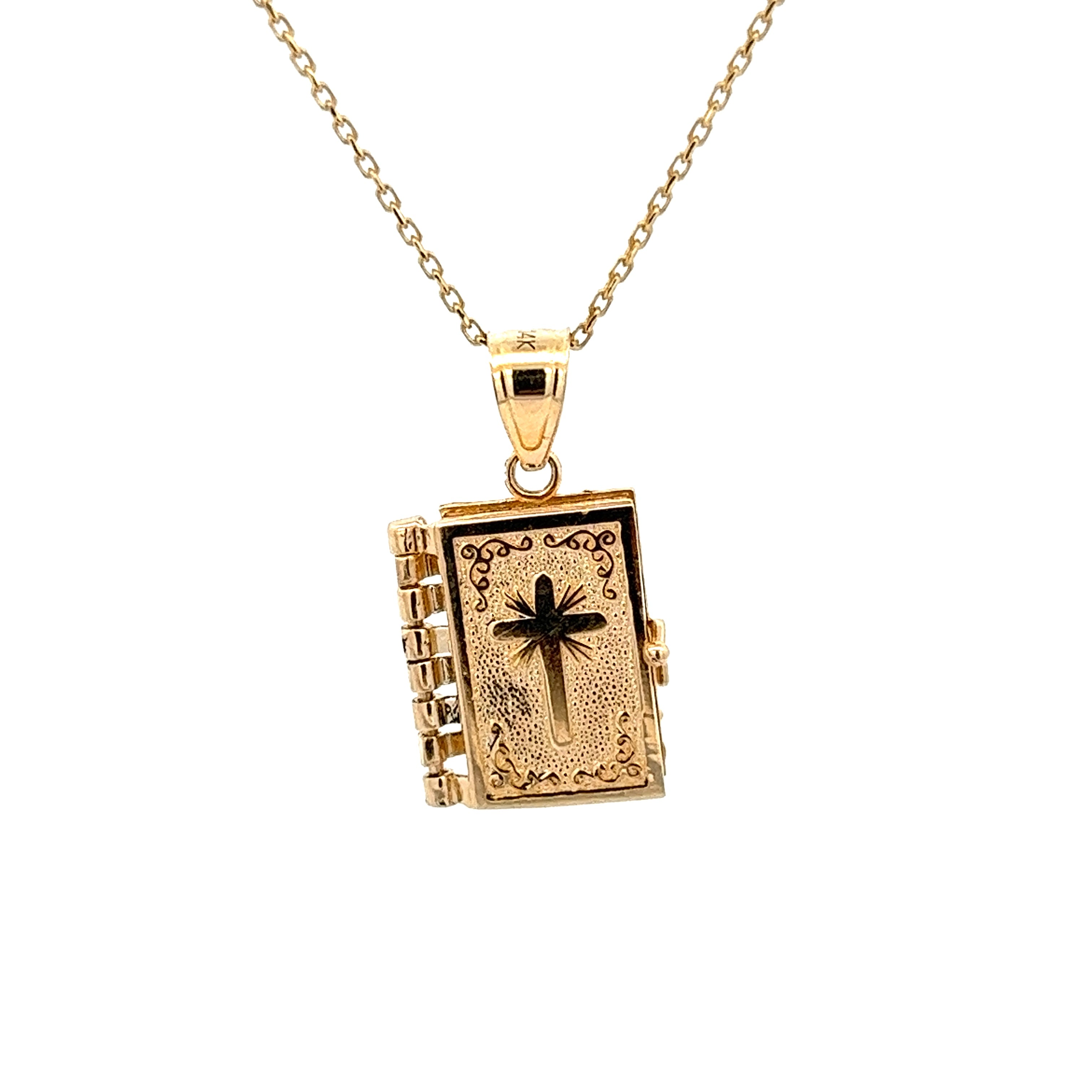 14K GOLD CHARM BOOK OF THE OUR FATHER