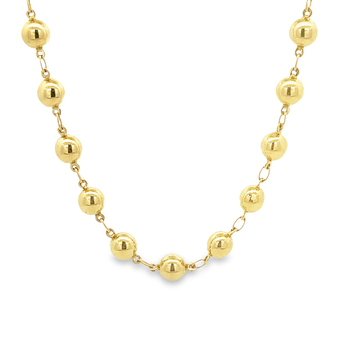 14K GOLD BEAD NECKLACE