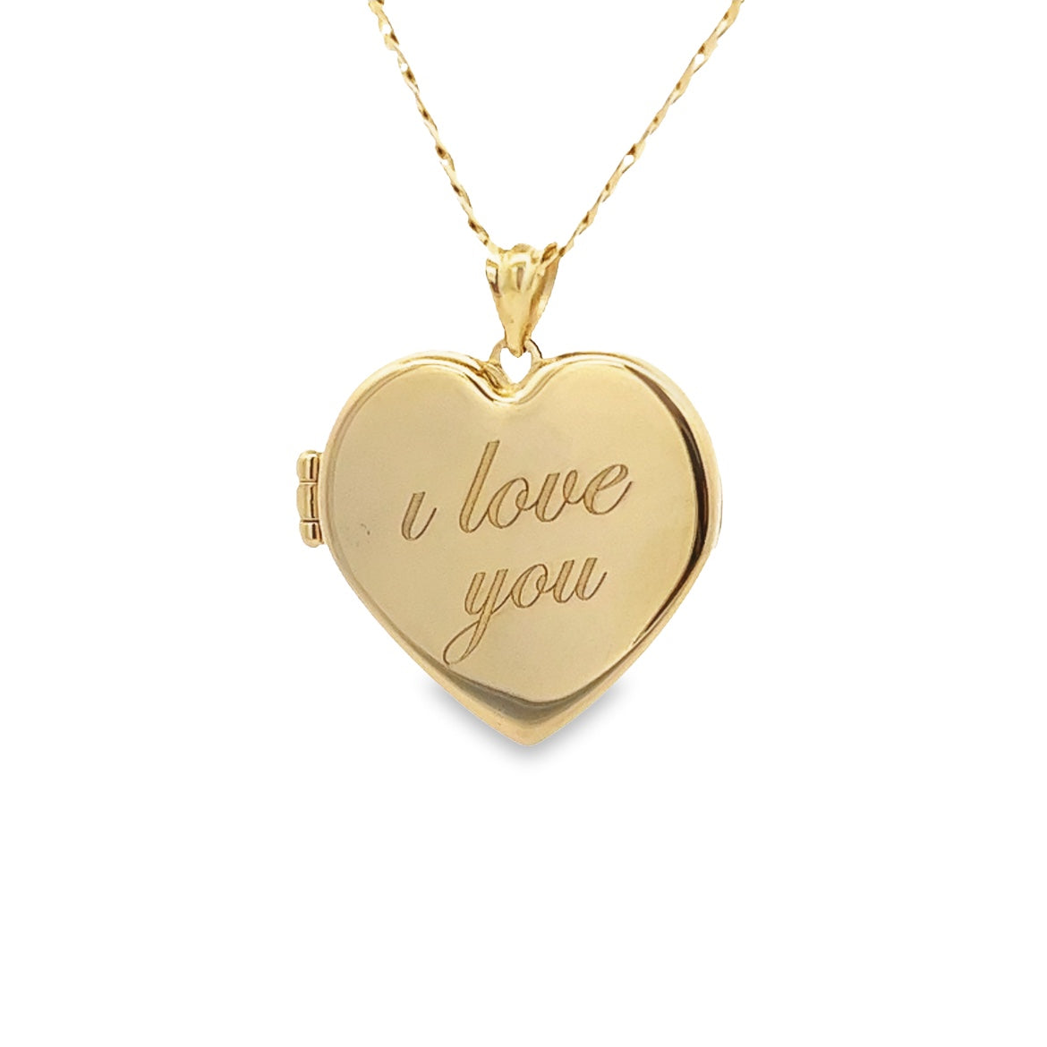 14K GOLD I LOVE YOU RELIQUARY HEART