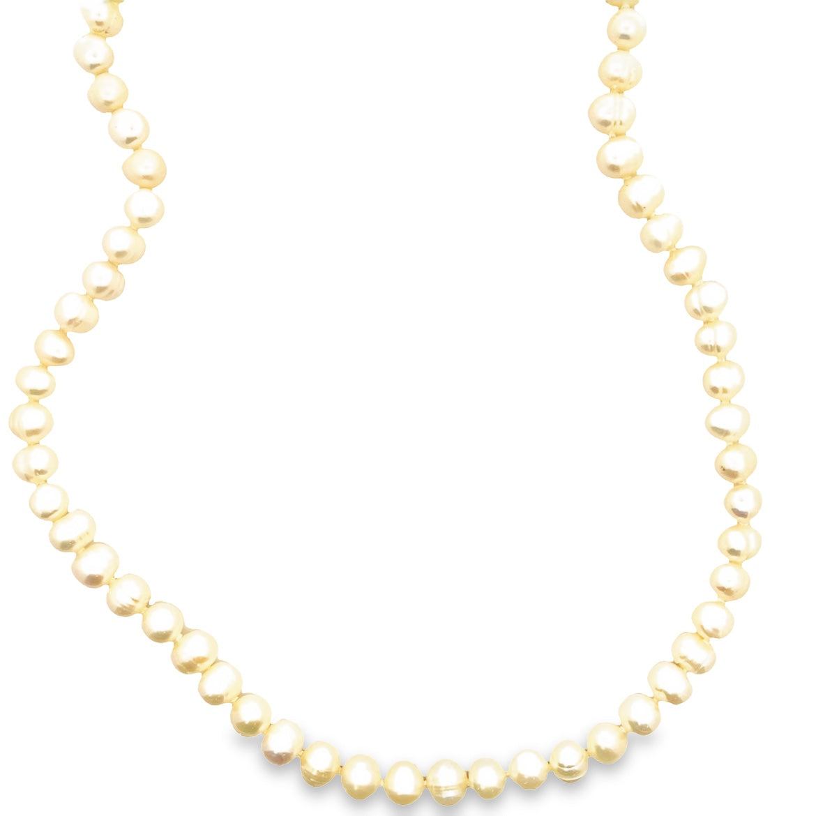 925 SILVER PLATED NECKLACE WHITE PEARLS