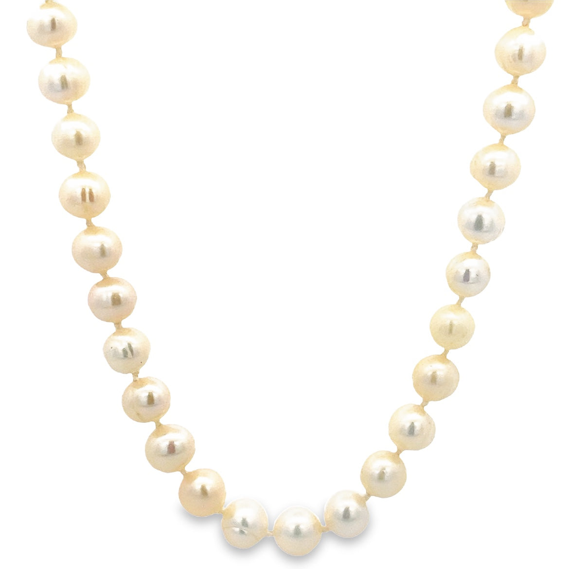 925 SILVER PLATED NECKLACE WHITE PEARLS