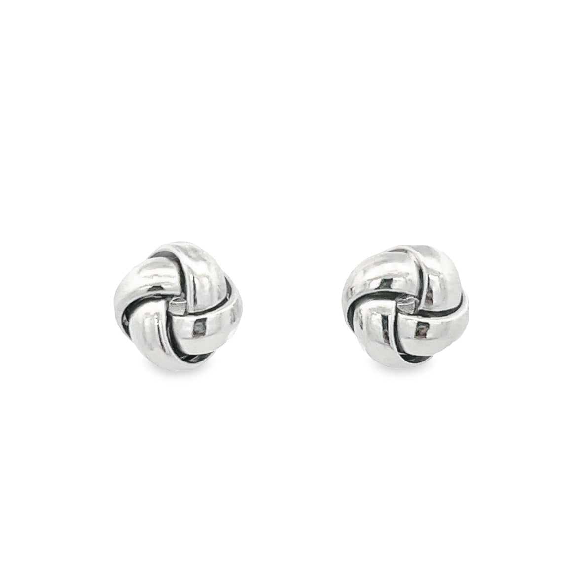 925 SILVER PLATED KNOT STUD EARRINGS