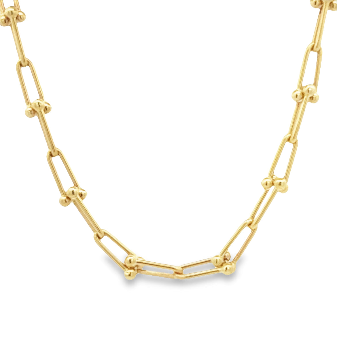 DOT LINK CHAIN NECKLACE IN 14K YELLOW GOLD