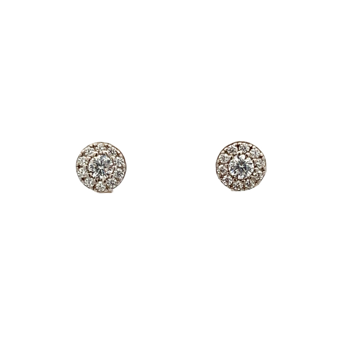 925 SILVER PLATED STUDS WITH CRYSTALS