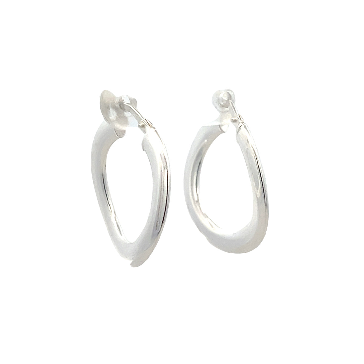 925 SILVER PLATED HOOPS