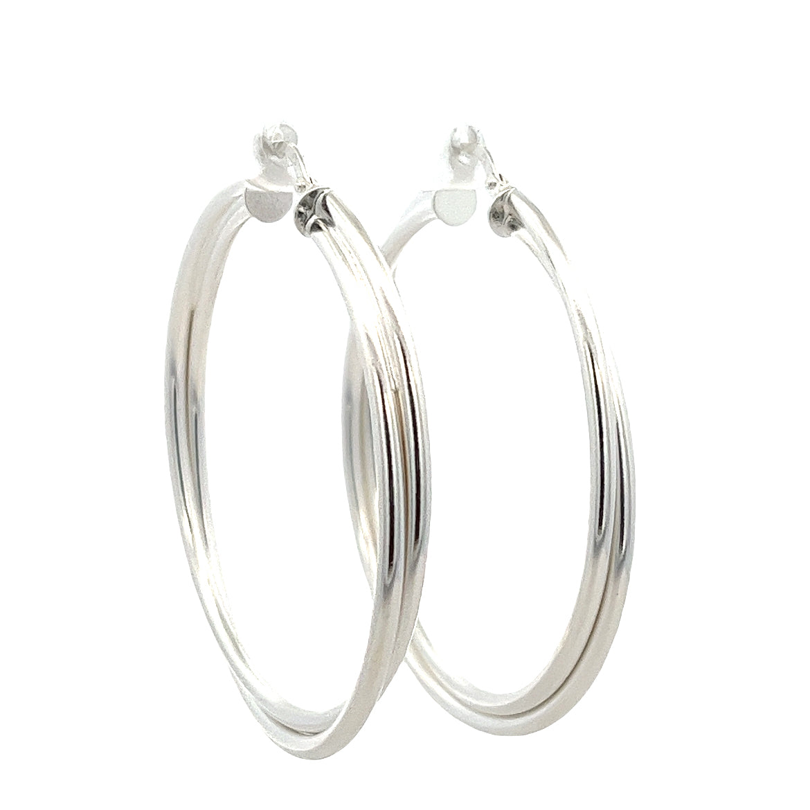 925 SILVER PLATED BIG HOOPS