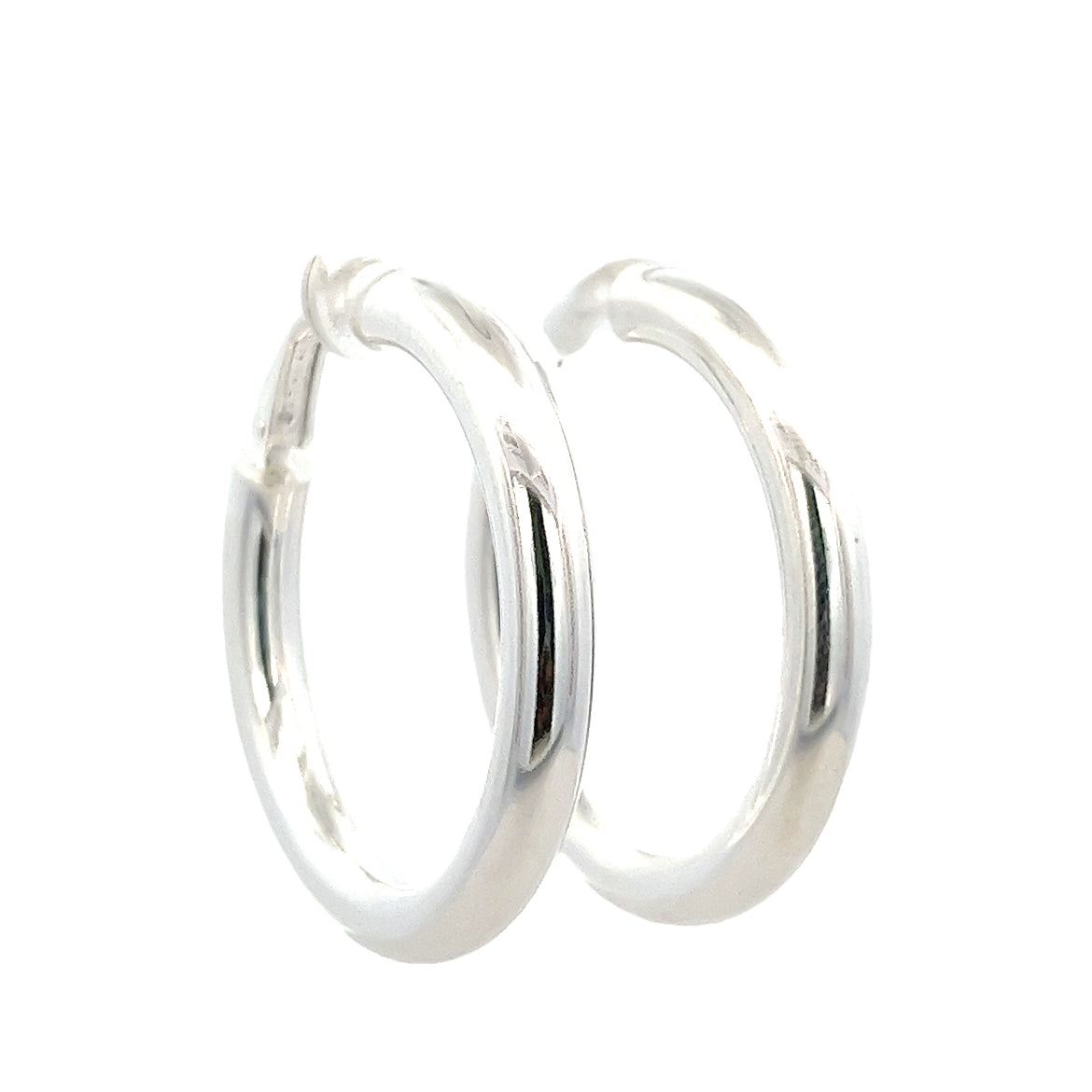 925 SILVER PLATED BIG CHUNKY HOOPS