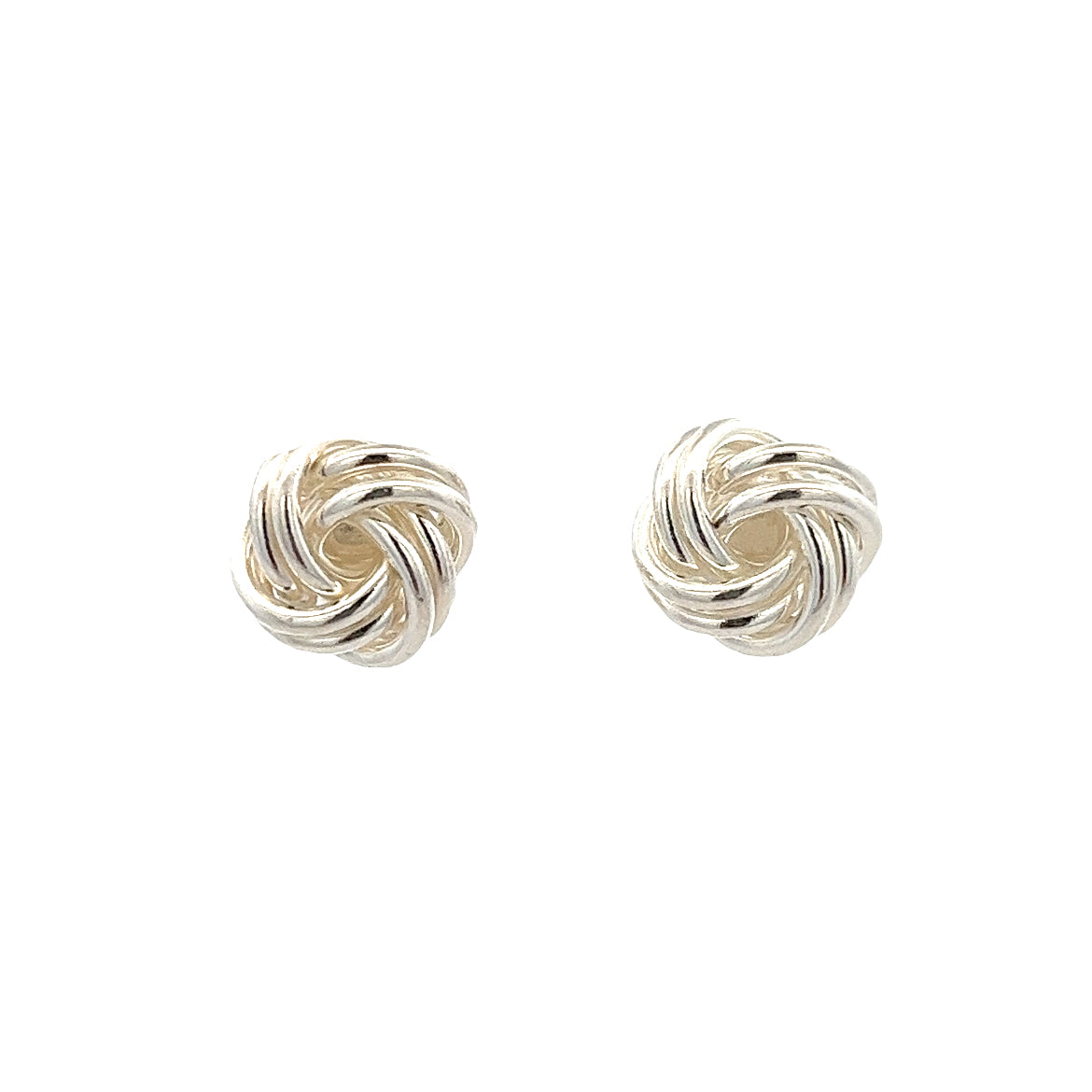 925 SILVER PLATED DOUBLE WIRE KNOT EARRINGS