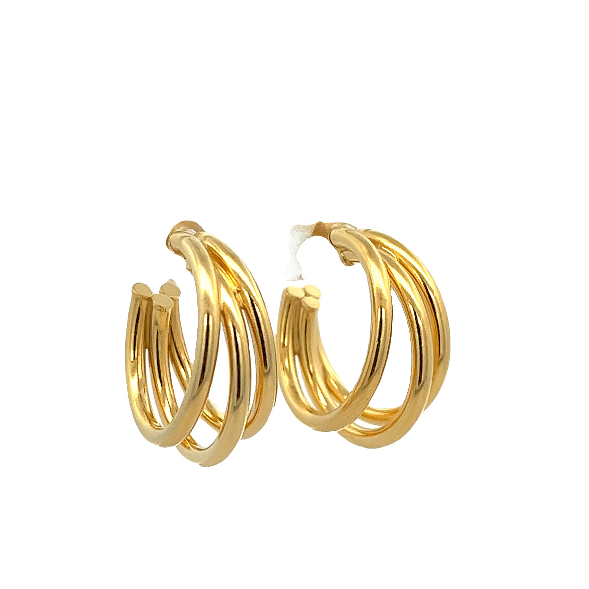 925 SILVER GOLD PLATED HOOPS