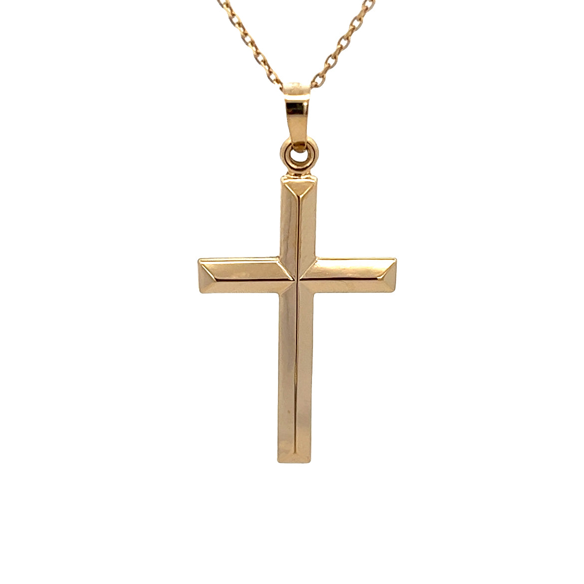 14K GOLD CROSS WITH RELIEFE