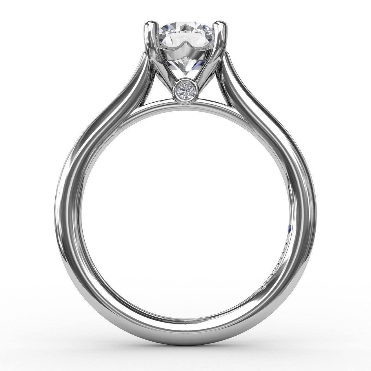 14K WHITE GOLD SOLITAIRE RING