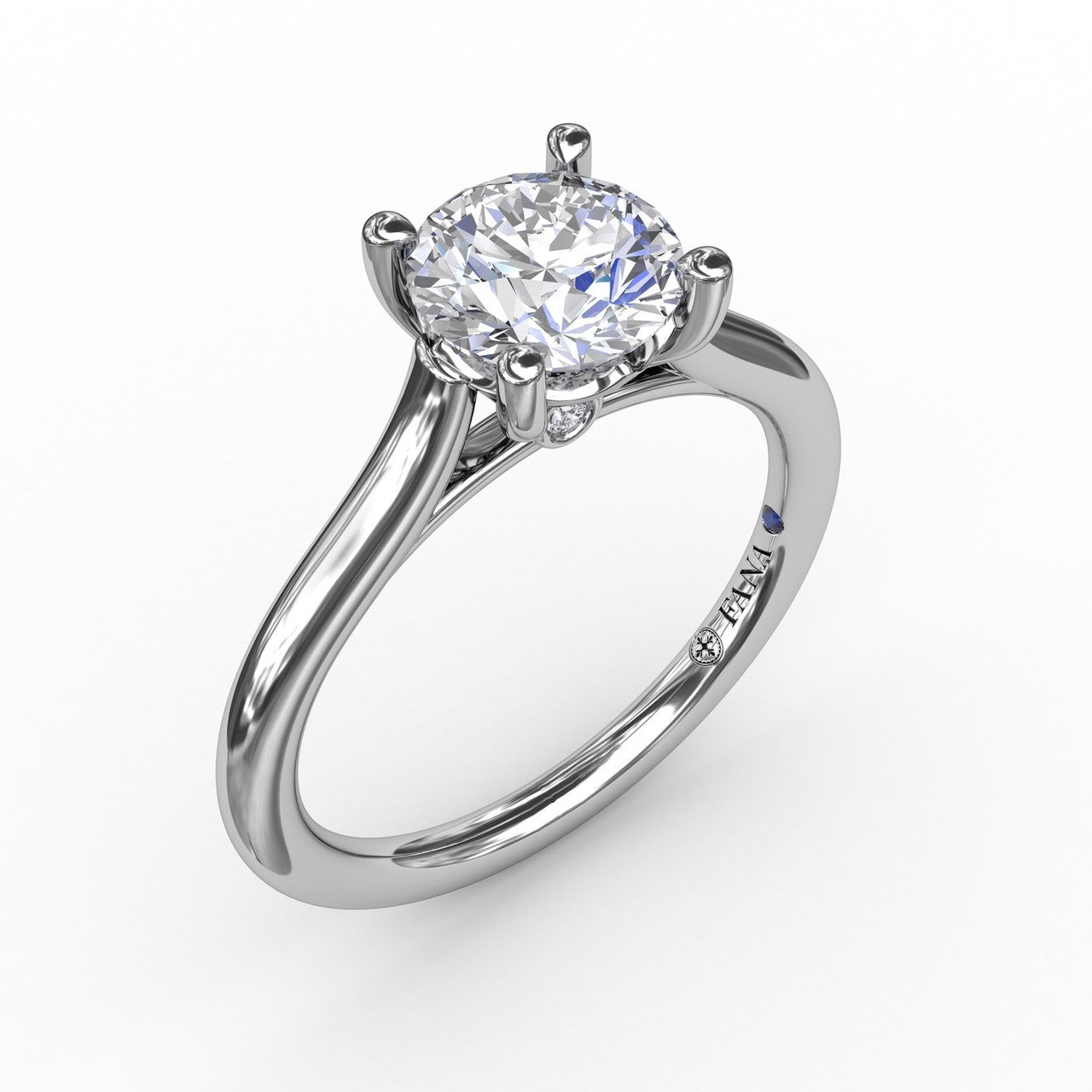 1.07CT LAB GROWN DIAMOND 14K WHITE GOLD SOLITAIRE ENGAGEMENT FANA RING