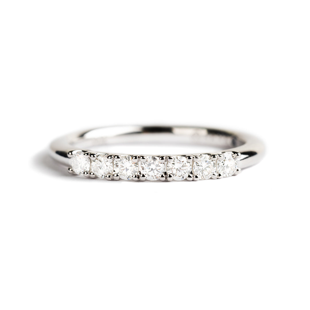 DIAMOND SEMI INFINITY WEDDING BANT SET IN 14K WHITE GOLD