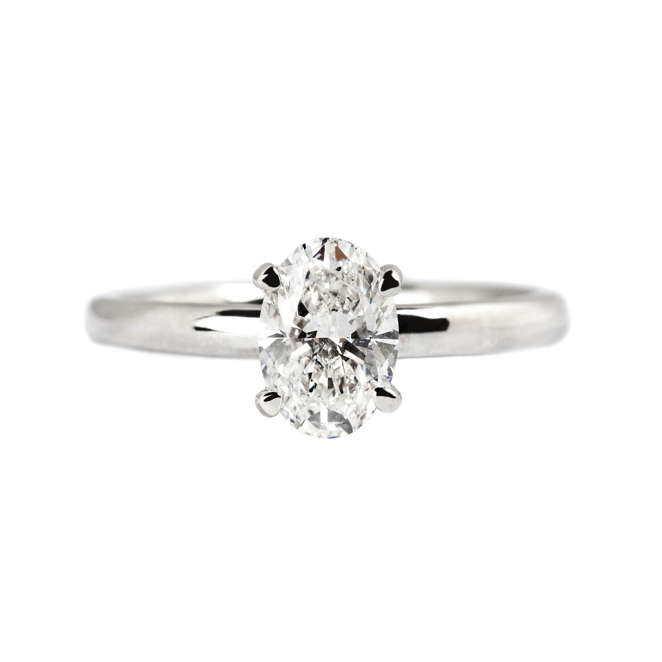 14K WHITE GOLD SOLITAIRE SETTING RING