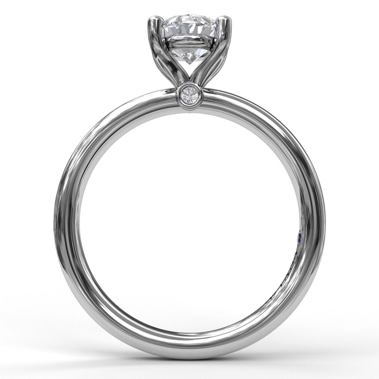 14K WHITE GOLD SOLITAIRE SETTING RING