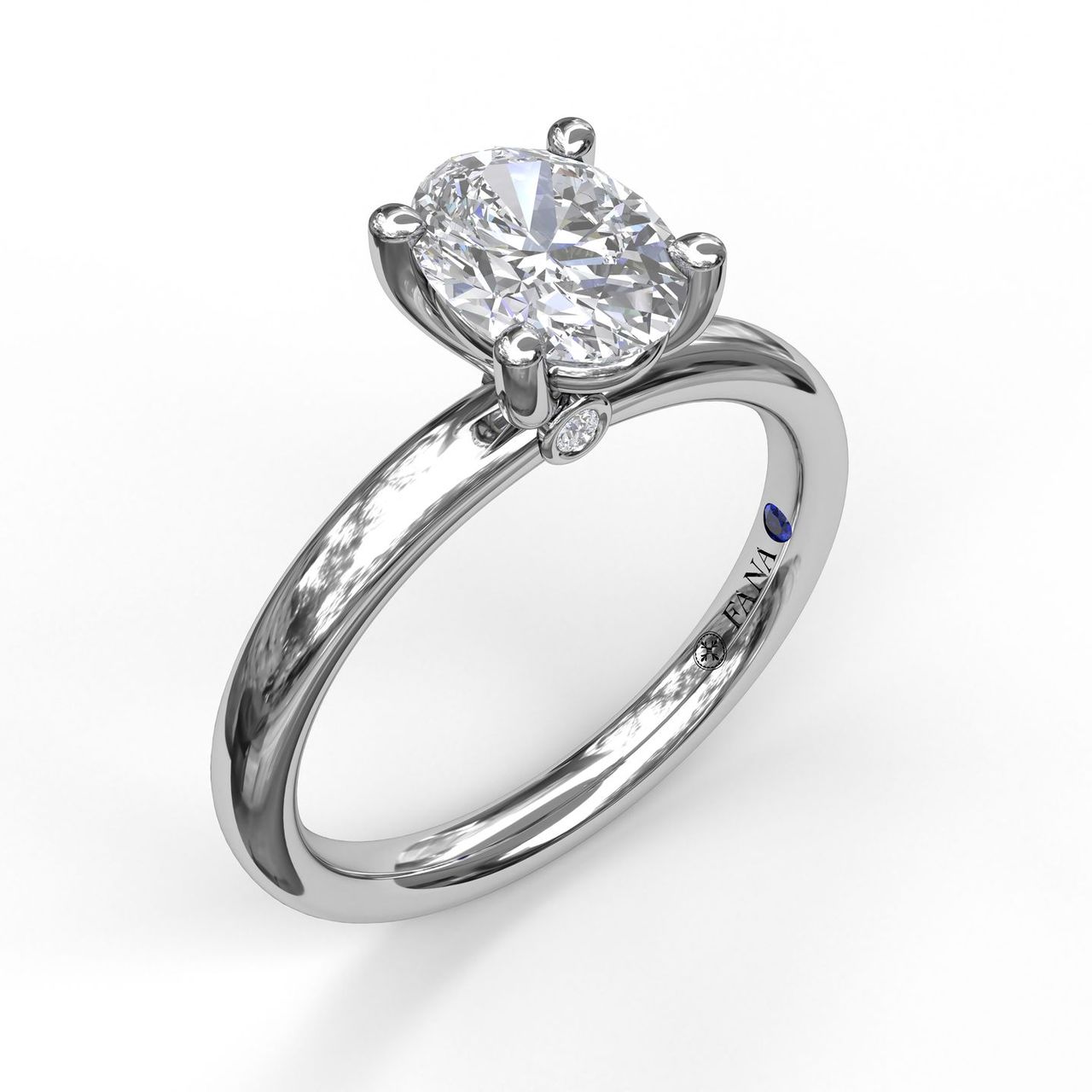1.06CT LAB GROWN DIAMOND 14K WHITE GOLD SOLITAIRE ENGAGEMENT FANA RING