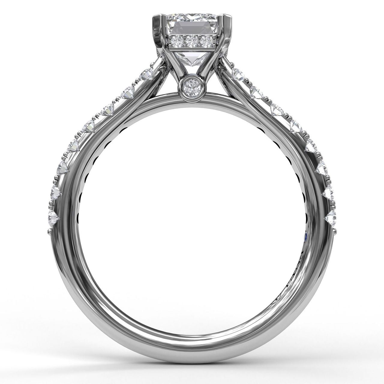 14K WHITE GOLD MICROPRONG SETTING RING