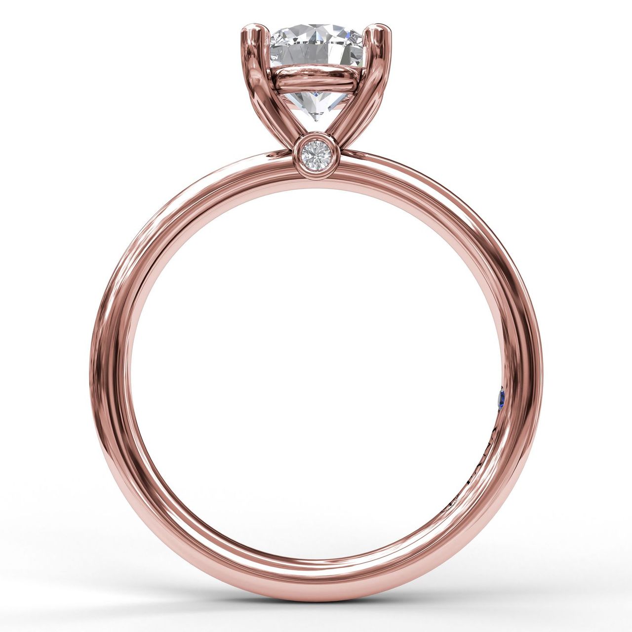 14K ROSE GOLD SOLITAIRE SETTING RING