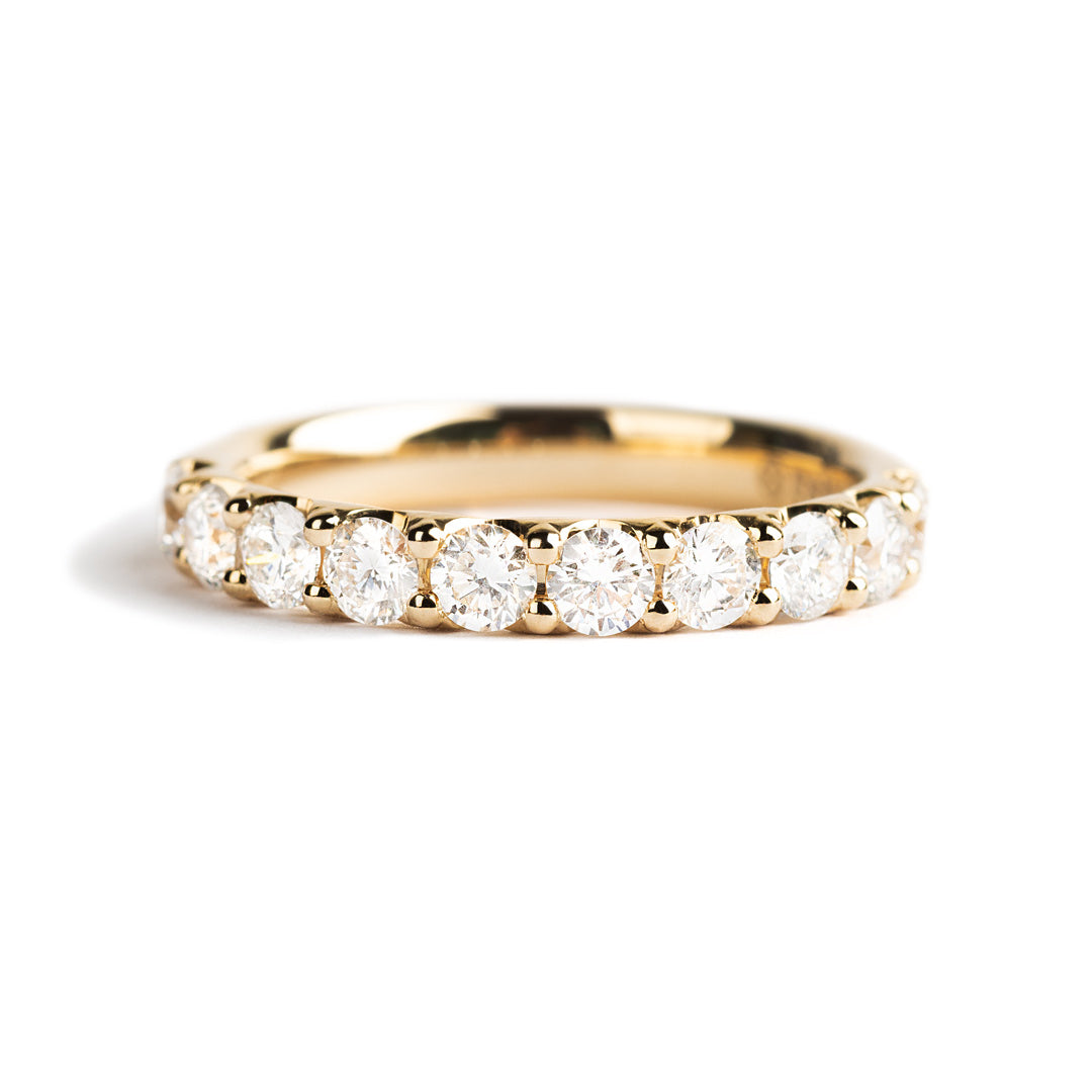 DIAMOND WEDDING BAND SET IN 14K YELLOW GOLD