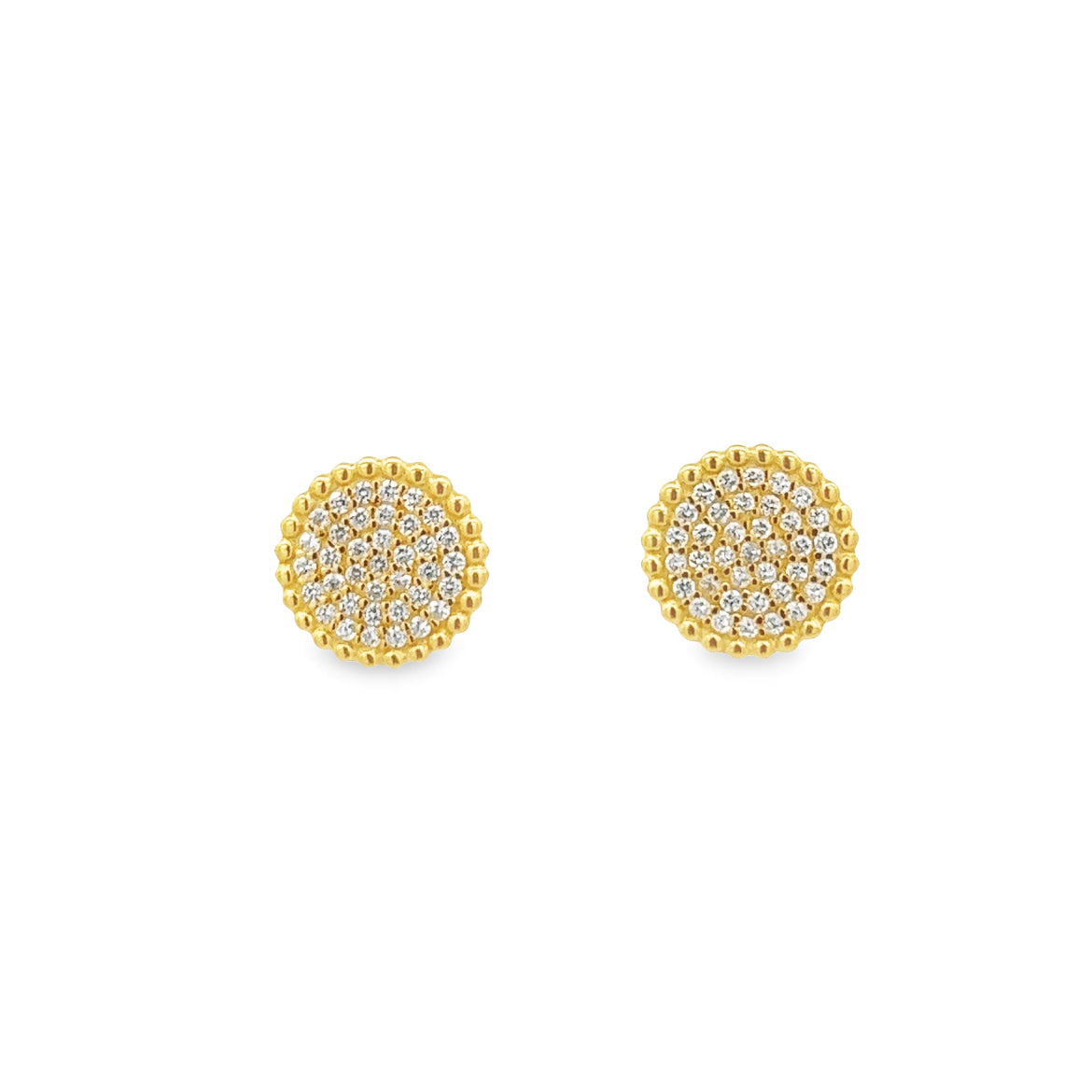 925 SILVER GOLD PLATED PAVE STUDS