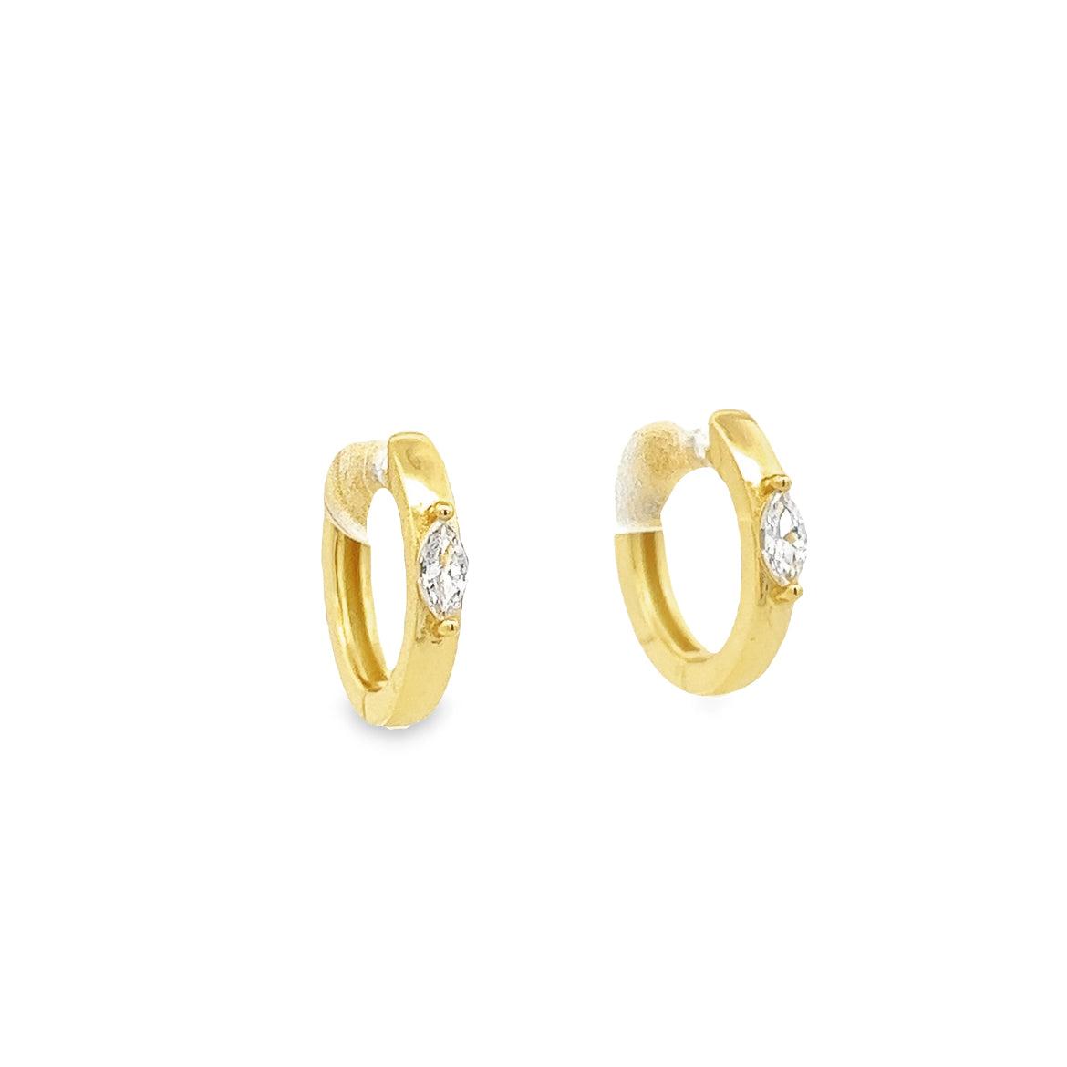 925 SILVER PLATED GOLD MARQUES HOOPS