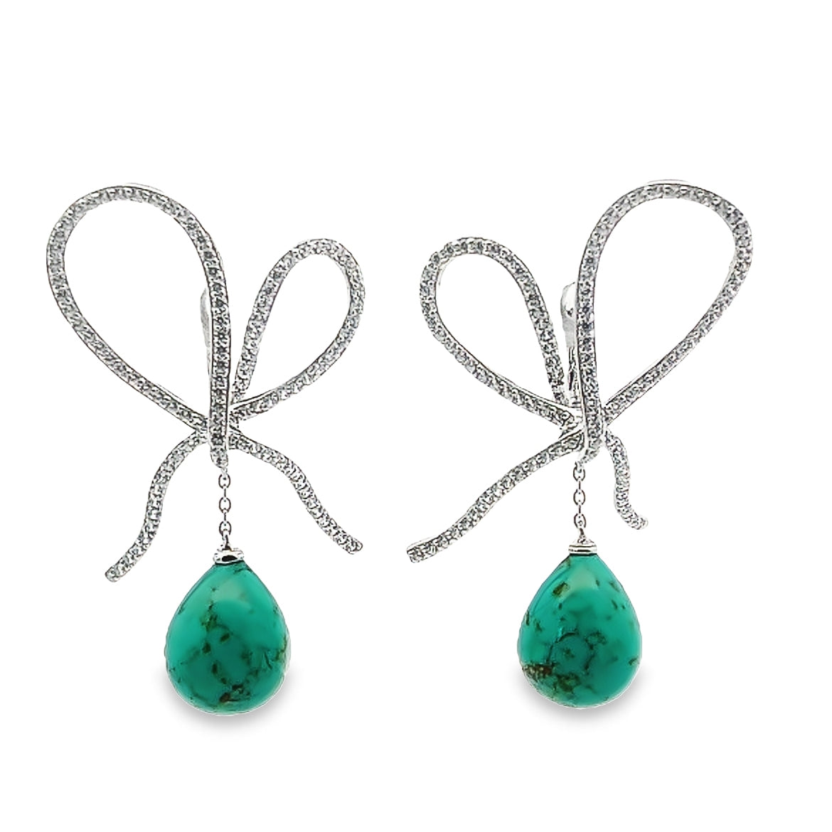 925 SILVER PLATES EARRINGS WITH TURQUOISE