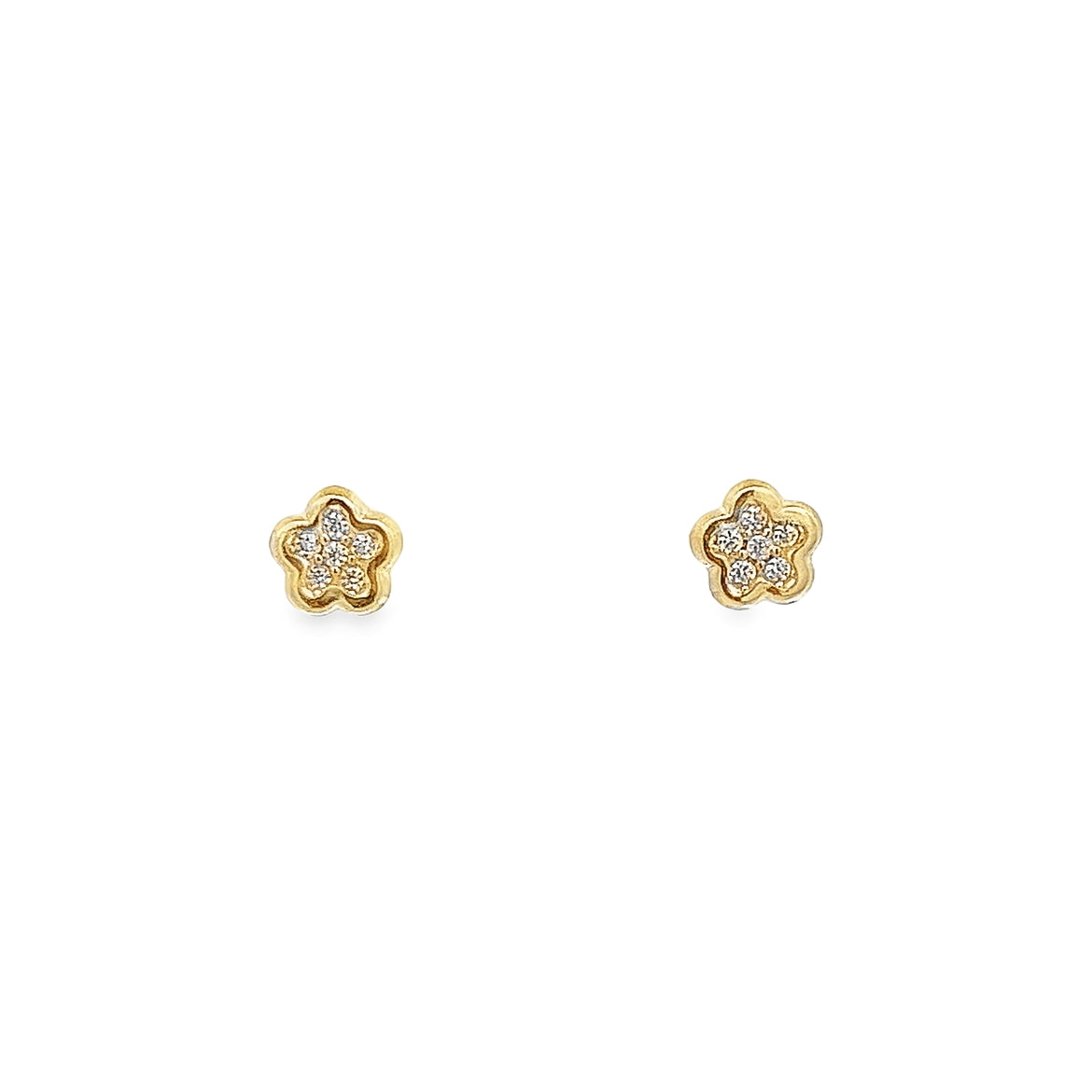 FLOWER EARRINGS IN 14K YELLOW GOLD