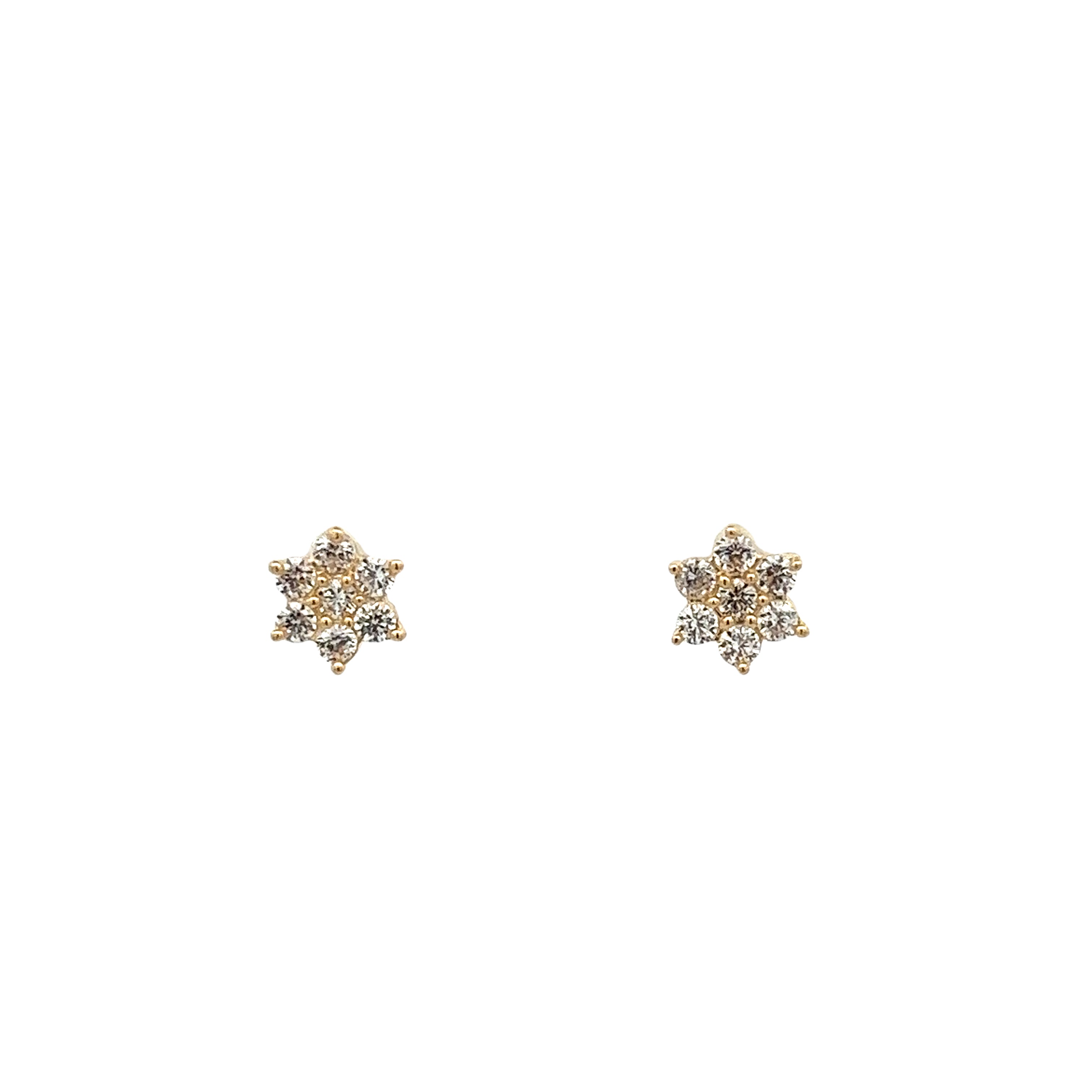 FLOWER EARRINGS IN 14K YELLOW GOLD