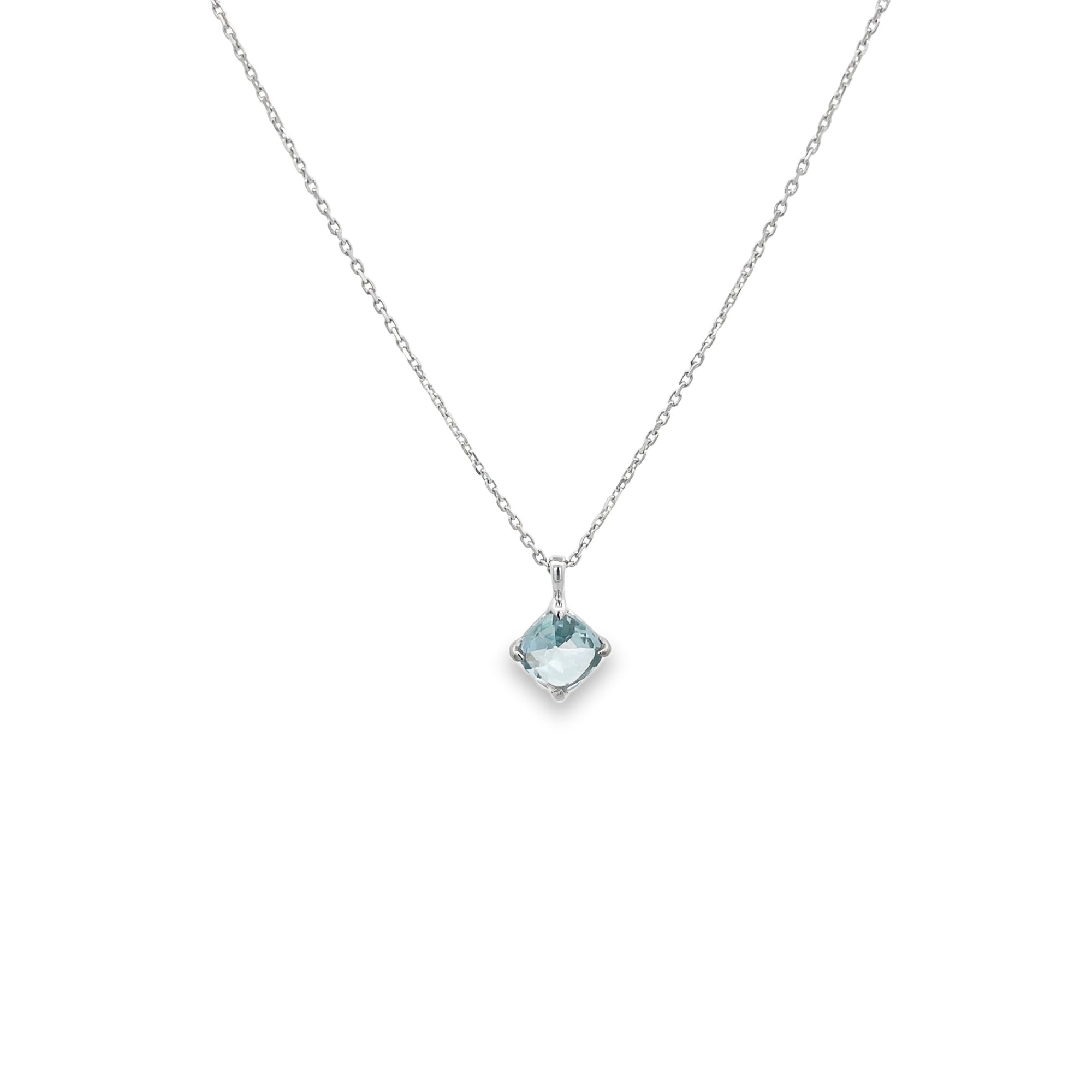 BLUE SKY TOPAZ NECKLACE SET IN 925 SILVER