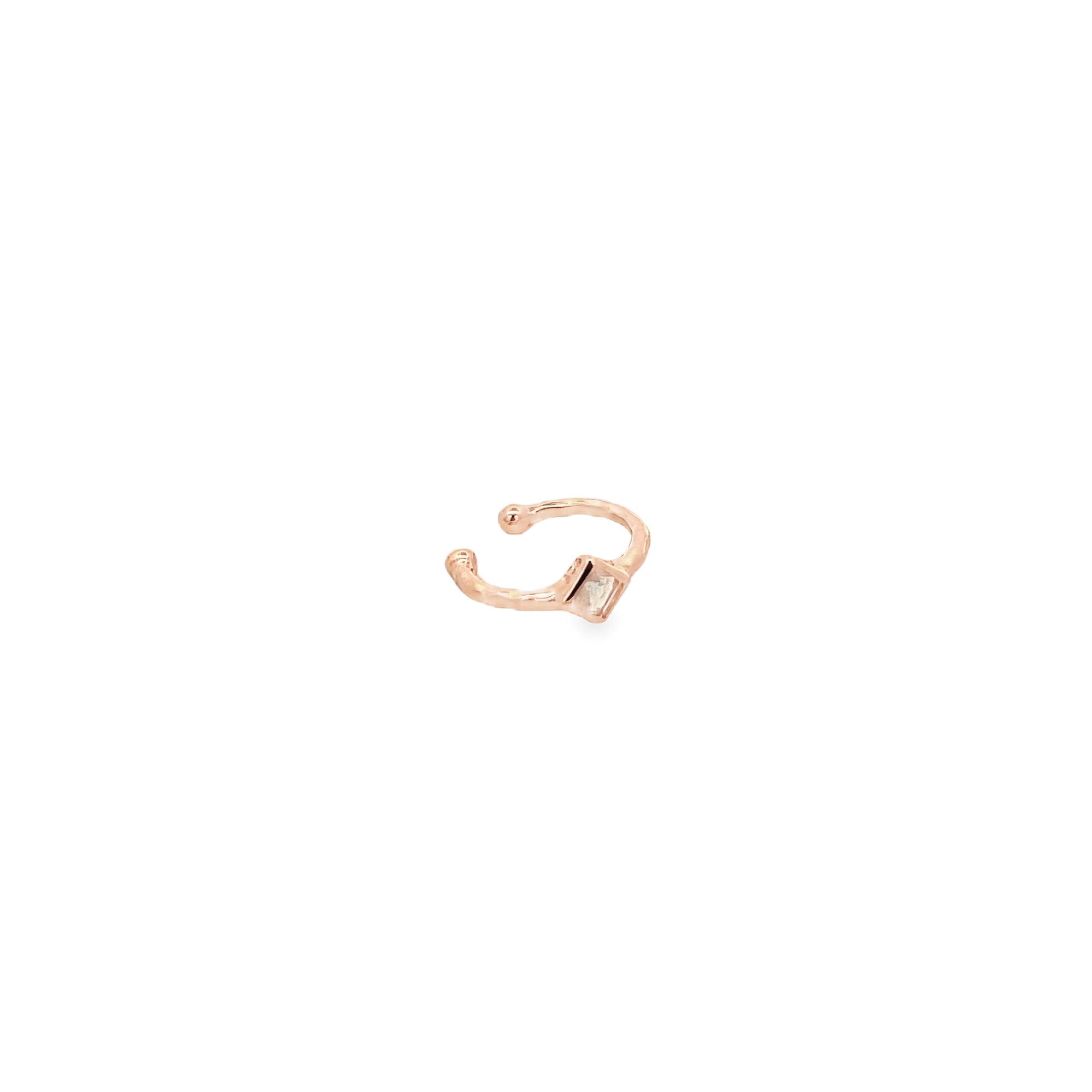 MOONSTONE EAR CUFF SET IN 925 ROSE GOLD PLATED