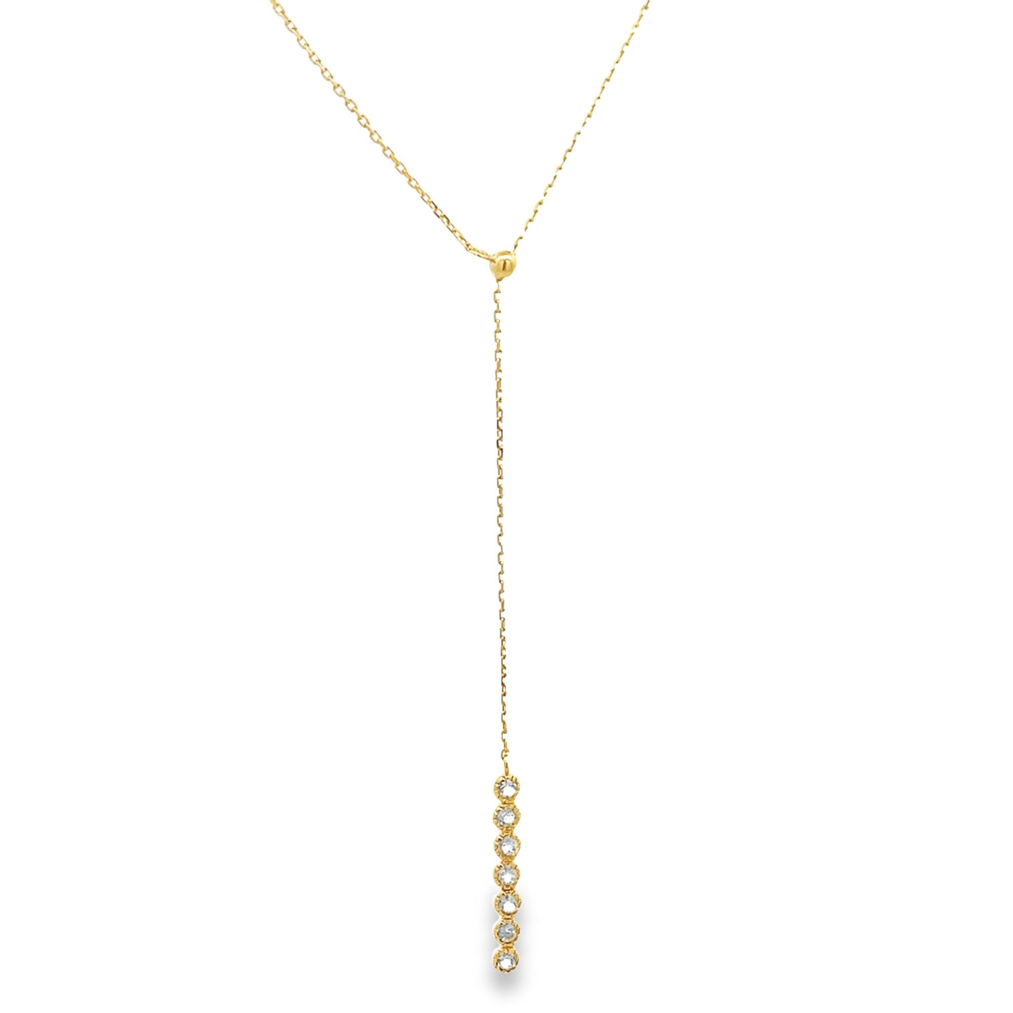 LABRADORITE LARIAT BAR NECKLACE SET IN 925 GOLD PLATED