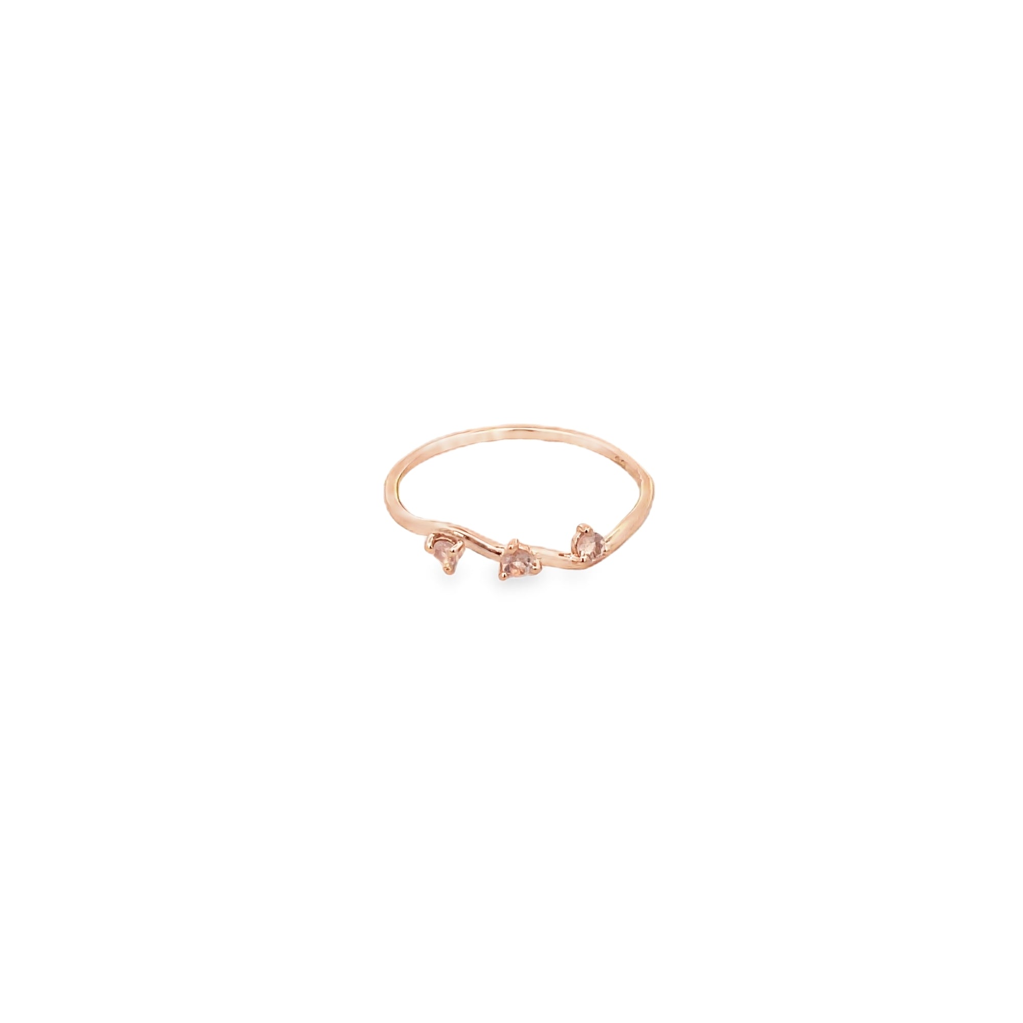 ROSE QUARTZ RING SET IN 925 ROSE GOLD