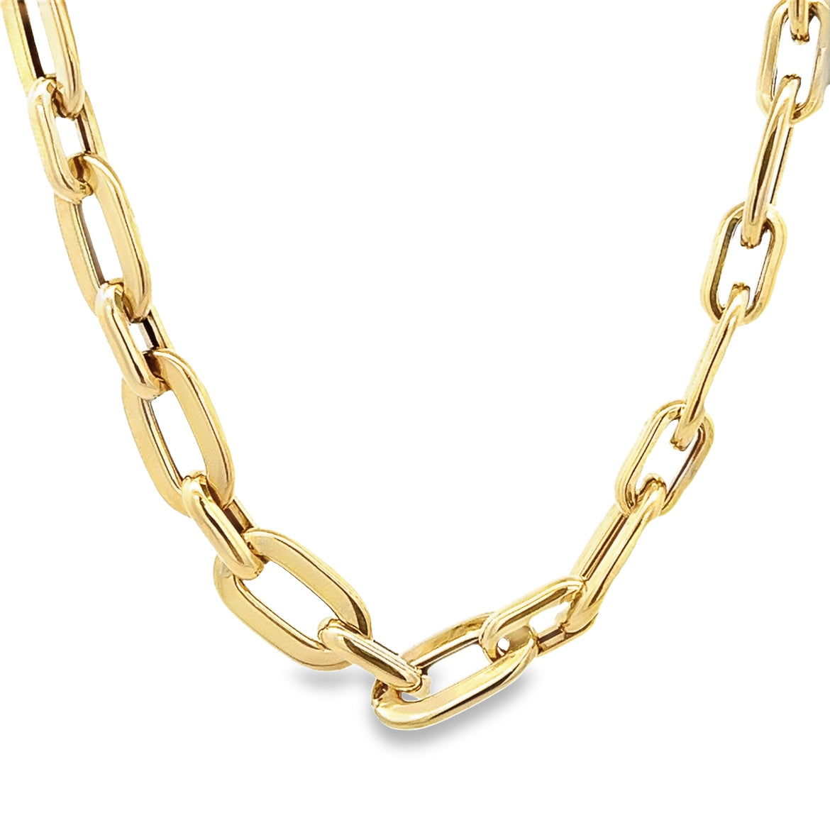 14K OVAL PAPER CLIP CHAIN