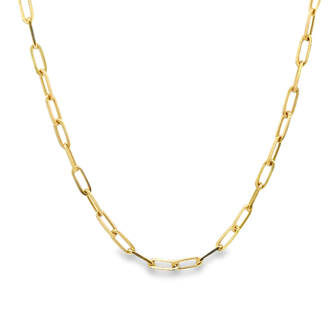 14K GOLD SMALL PAPER CLIP CHAIN