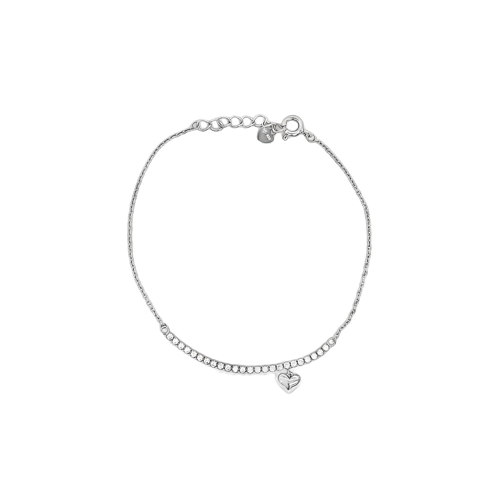 MINI HEART BAR BRACELET IN 925 SILVER