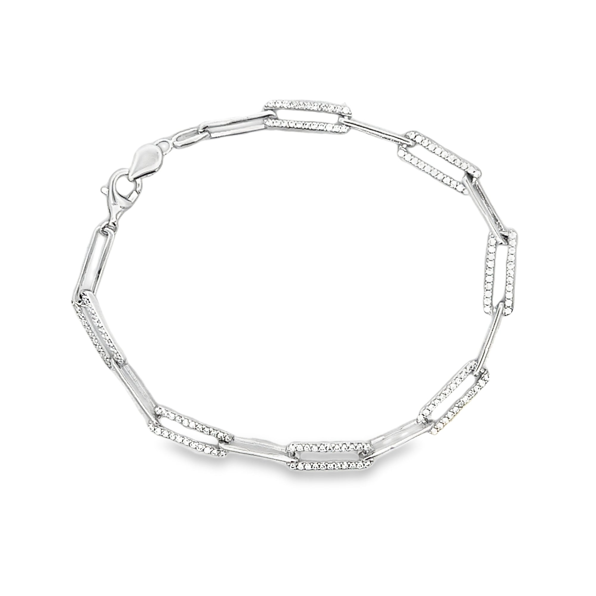 PAPER CLIP BRACELET IN 925 SILVER