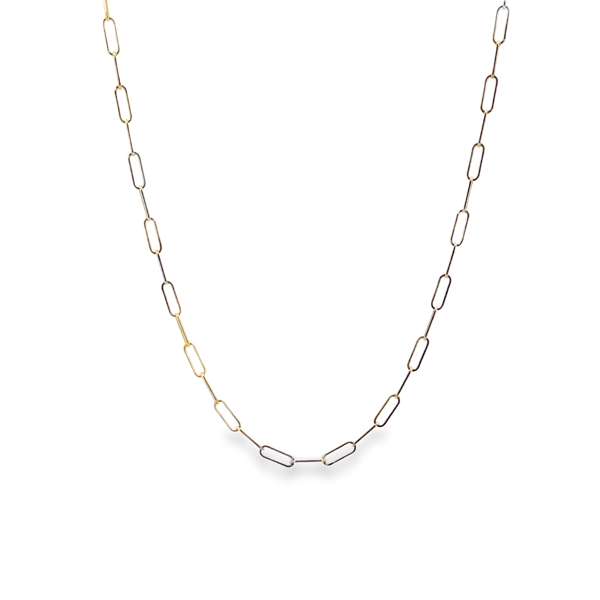 SMALL PAPER CLIP CHAIN IN 14K YELLOW GOLD