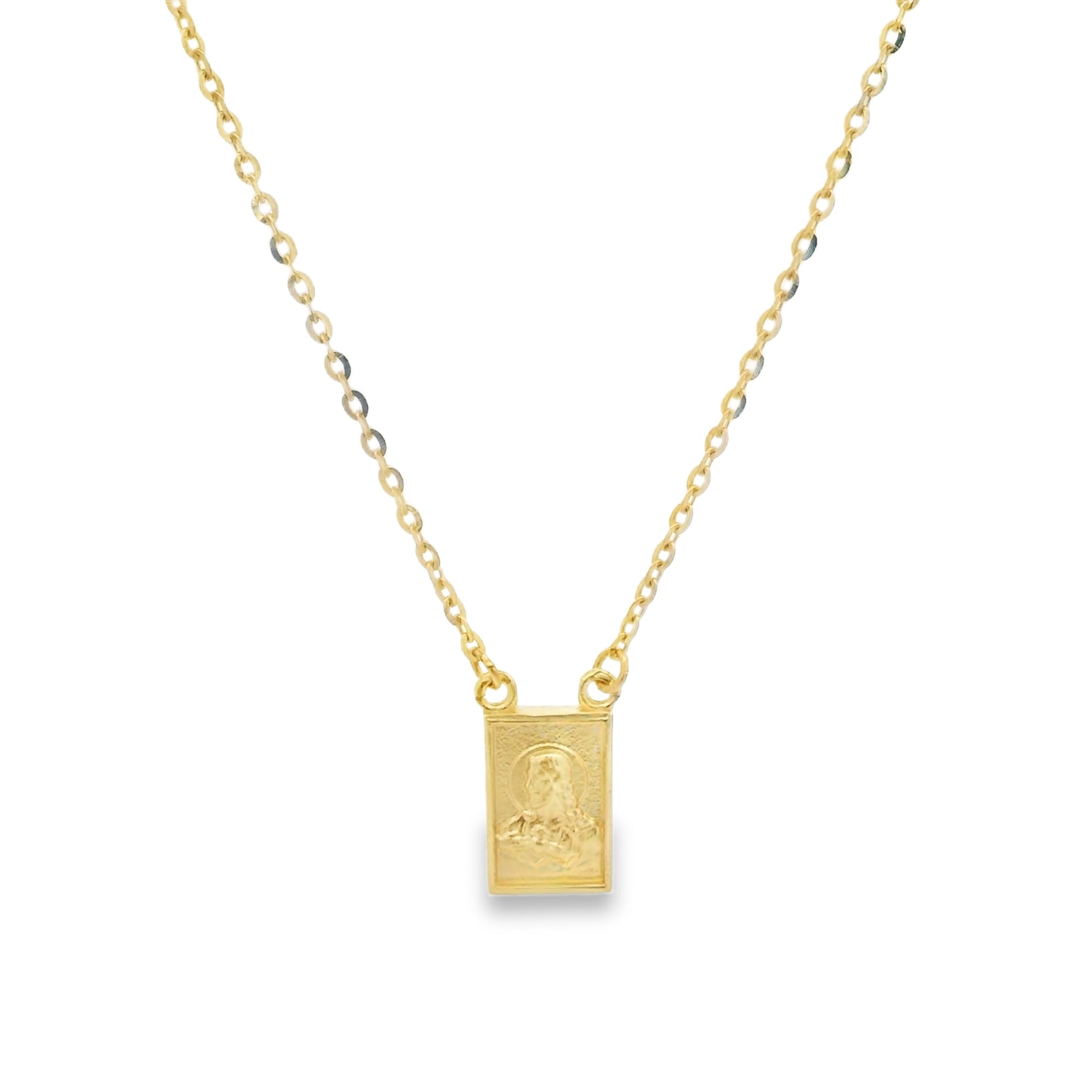 SCAPULAR CHAIN NECKLACE IN 14K YELLOW GOLD