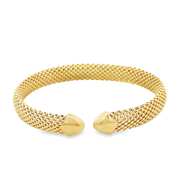 MESH BANGLE SET IN 14K YELLOW GOLD