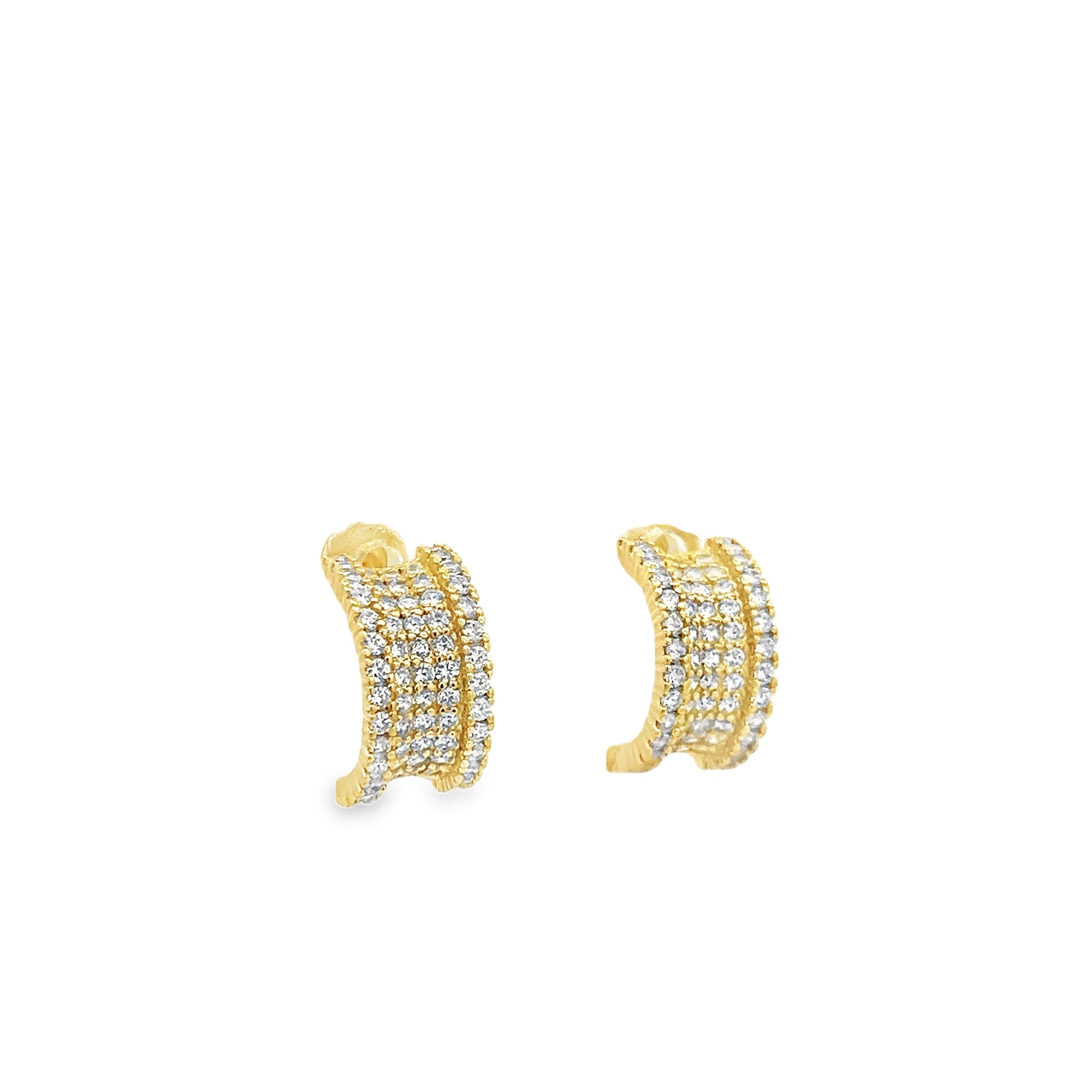 DAXTON HALF HOOP EARRINGS IN 925 GOLD PLATED