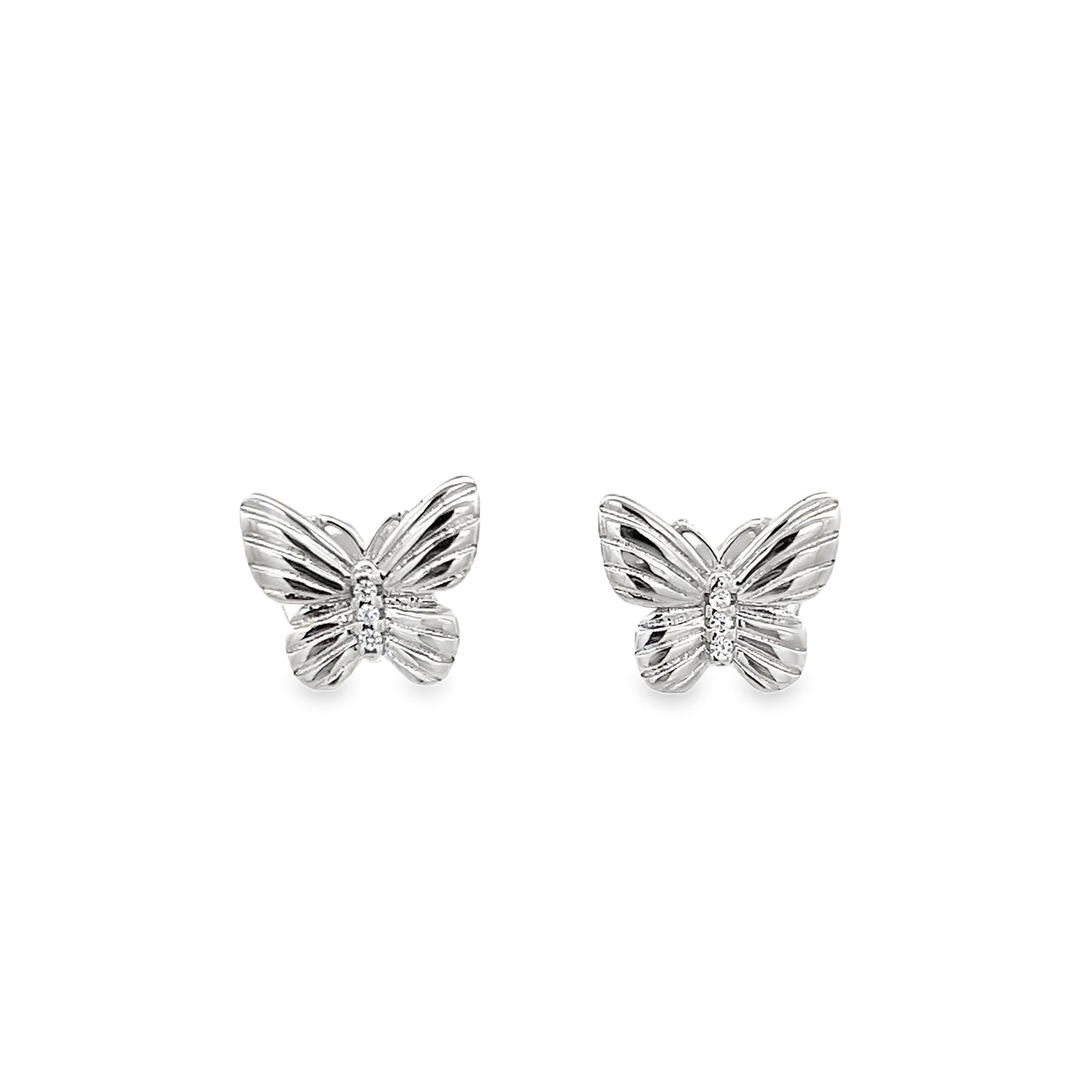 MINI BUTTERFY EARRINGS IN 925 SILVER