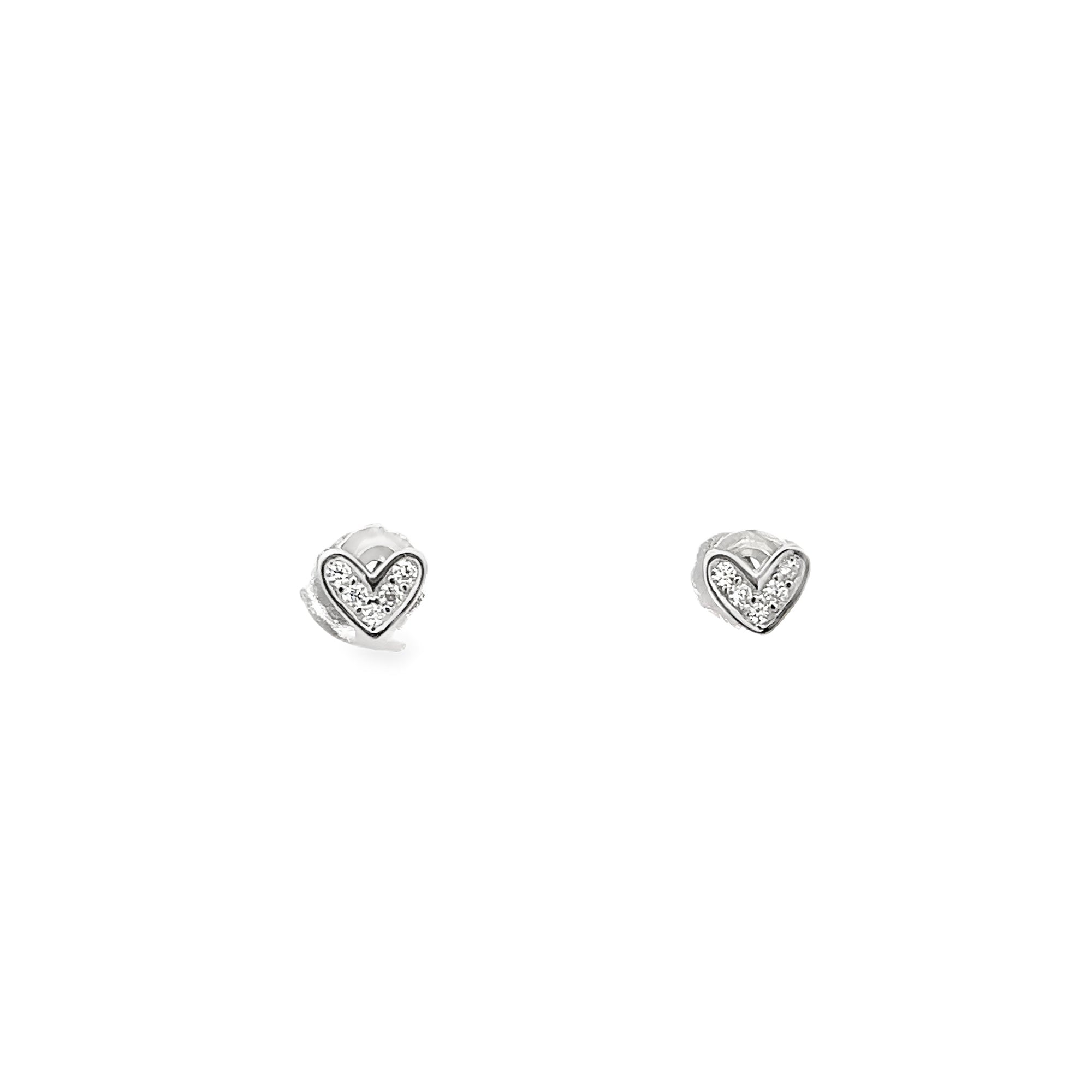 MINI HEART EARRINGS IN 925 SILVER