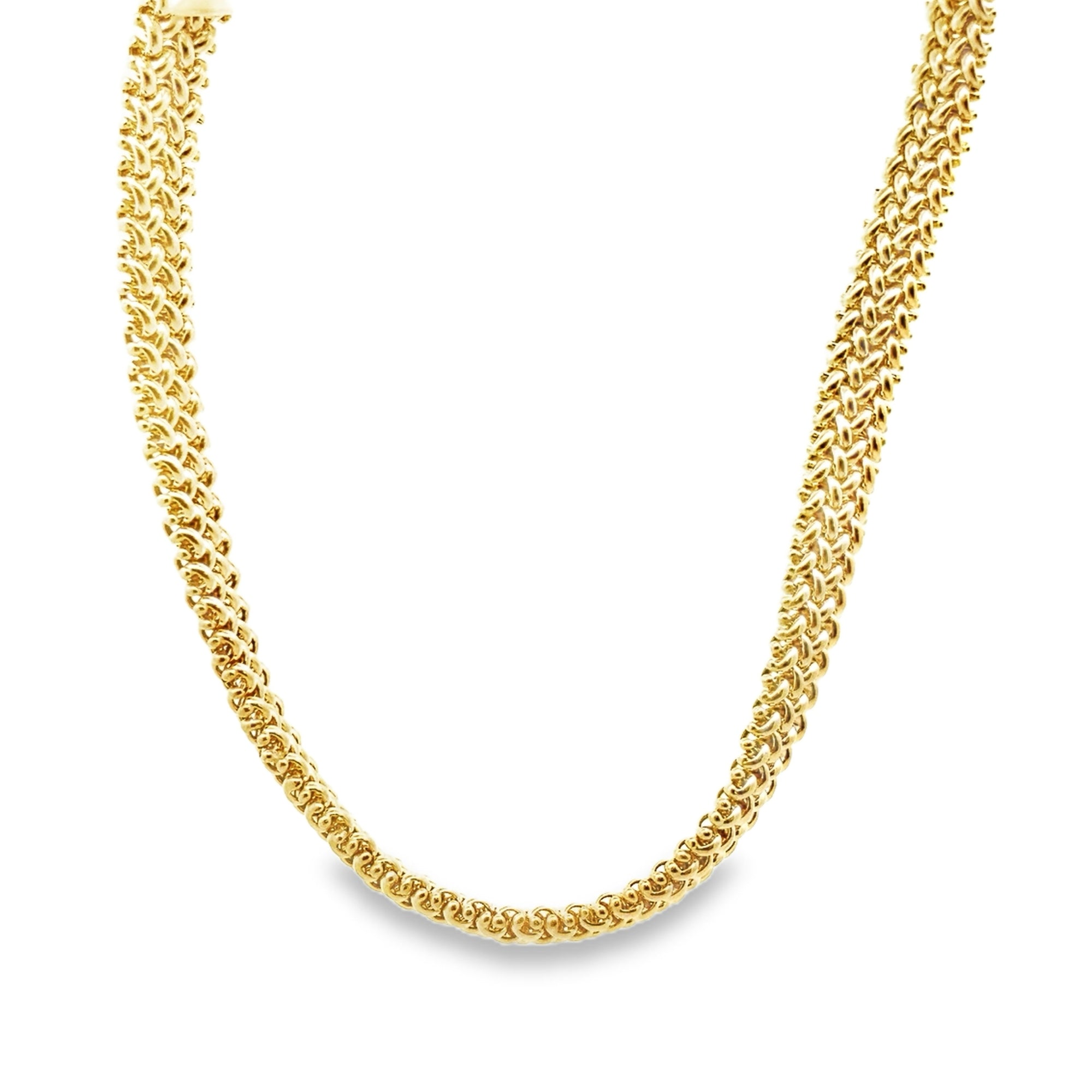 MESH LINKS NECKLACE IN 14K YELLOW GOLD