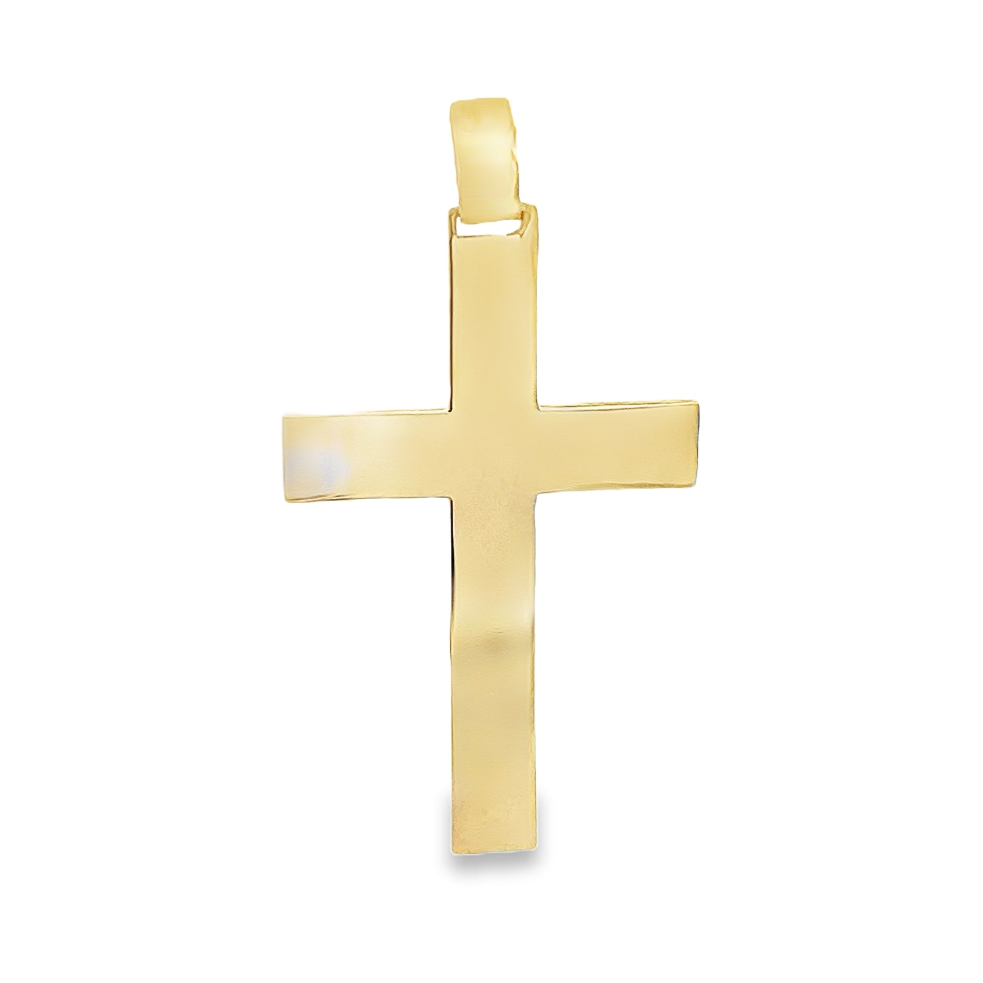 SMOOTH CROSS CHARM IN 14K YELLOW GOLD