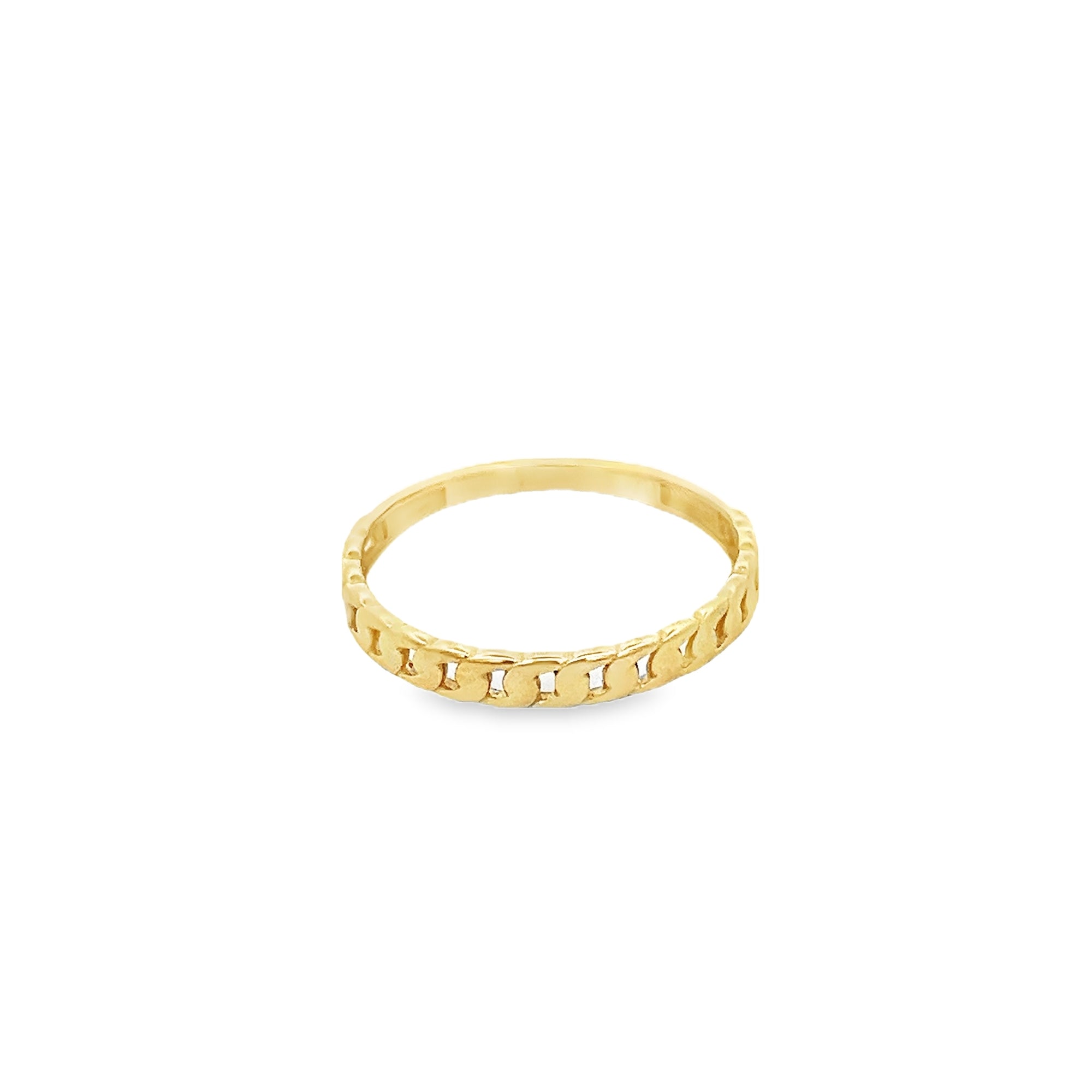 CURB LINK RING IN 14K YELLOW GOLD