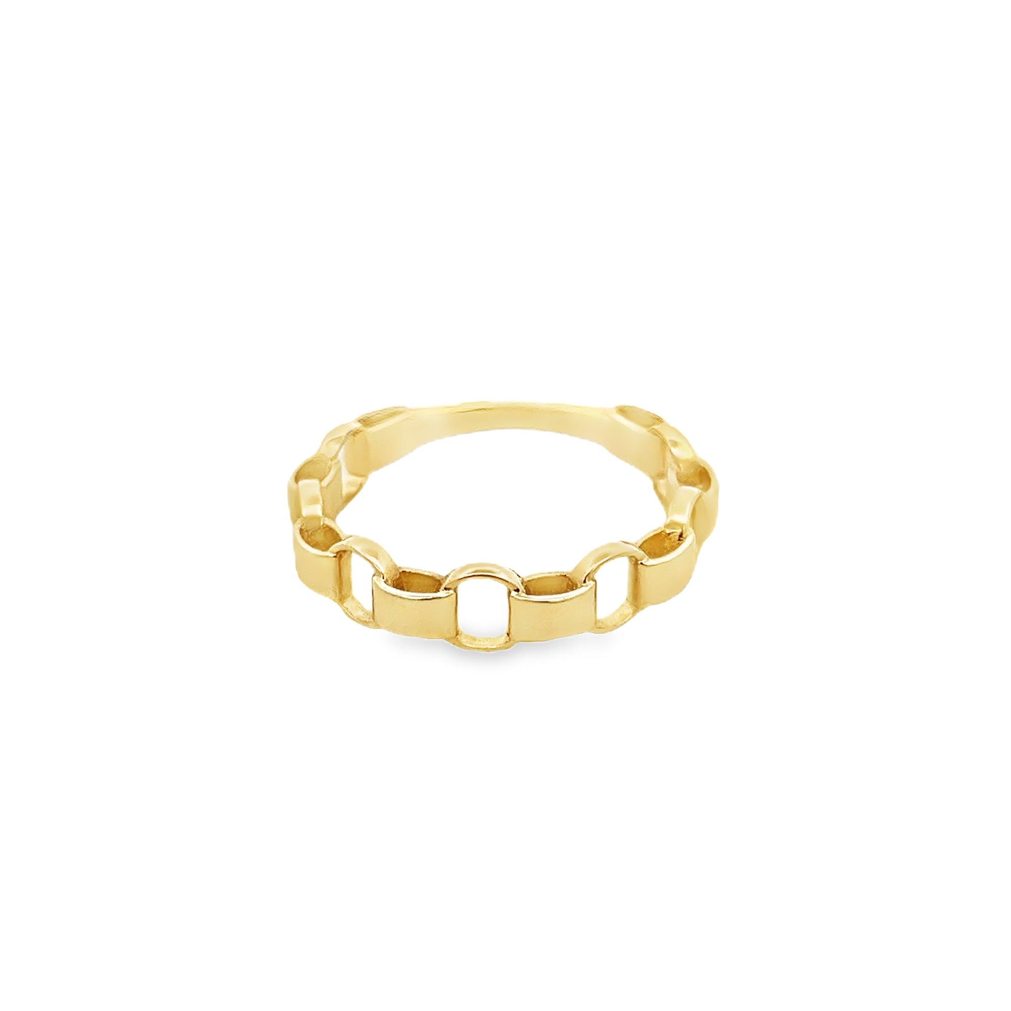 ROLO CHAIN RING IN 14K YELLOW GOLD