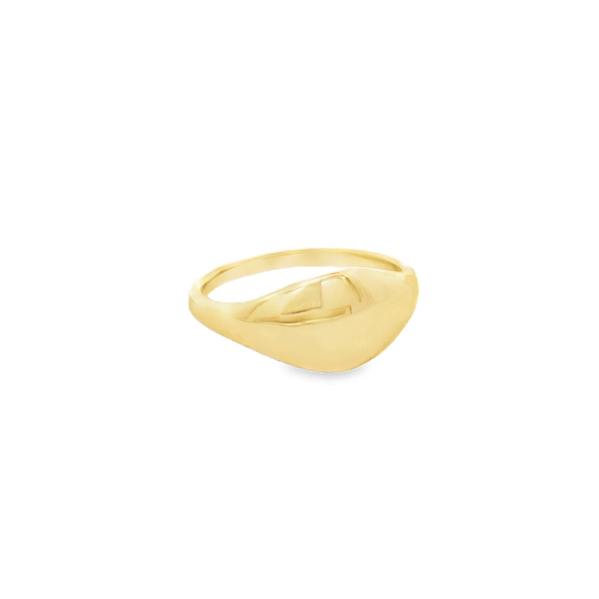 THIN DOME RING IN 14K YELLOW GOLD