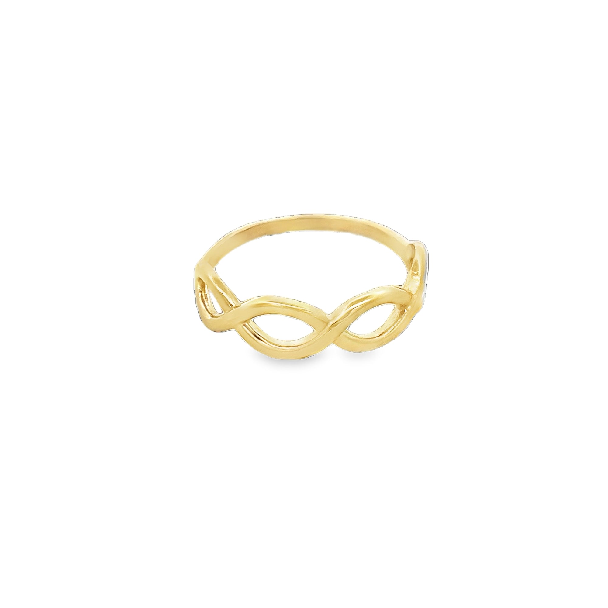 DOUBLE INFINITY RING IN 14K YELLOW GOLD